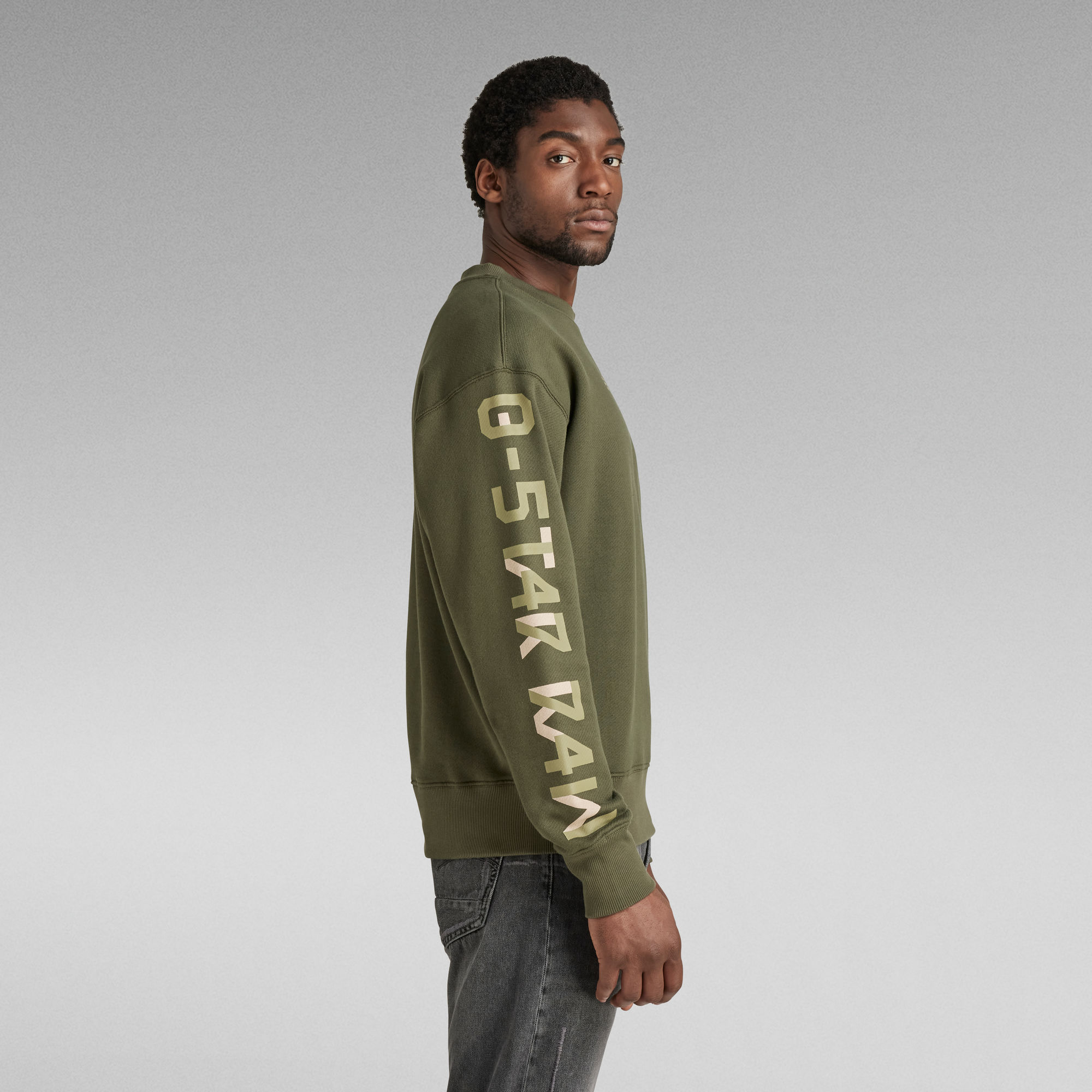 Sleeve Graphics Loose Sweater | Green | G-Star RAW®