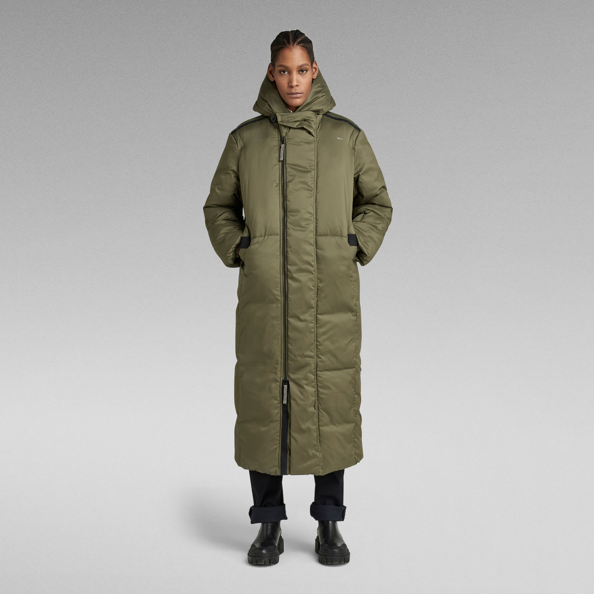 G - Whistler Padded Extra Long Parka | Green | G-Star RAW®