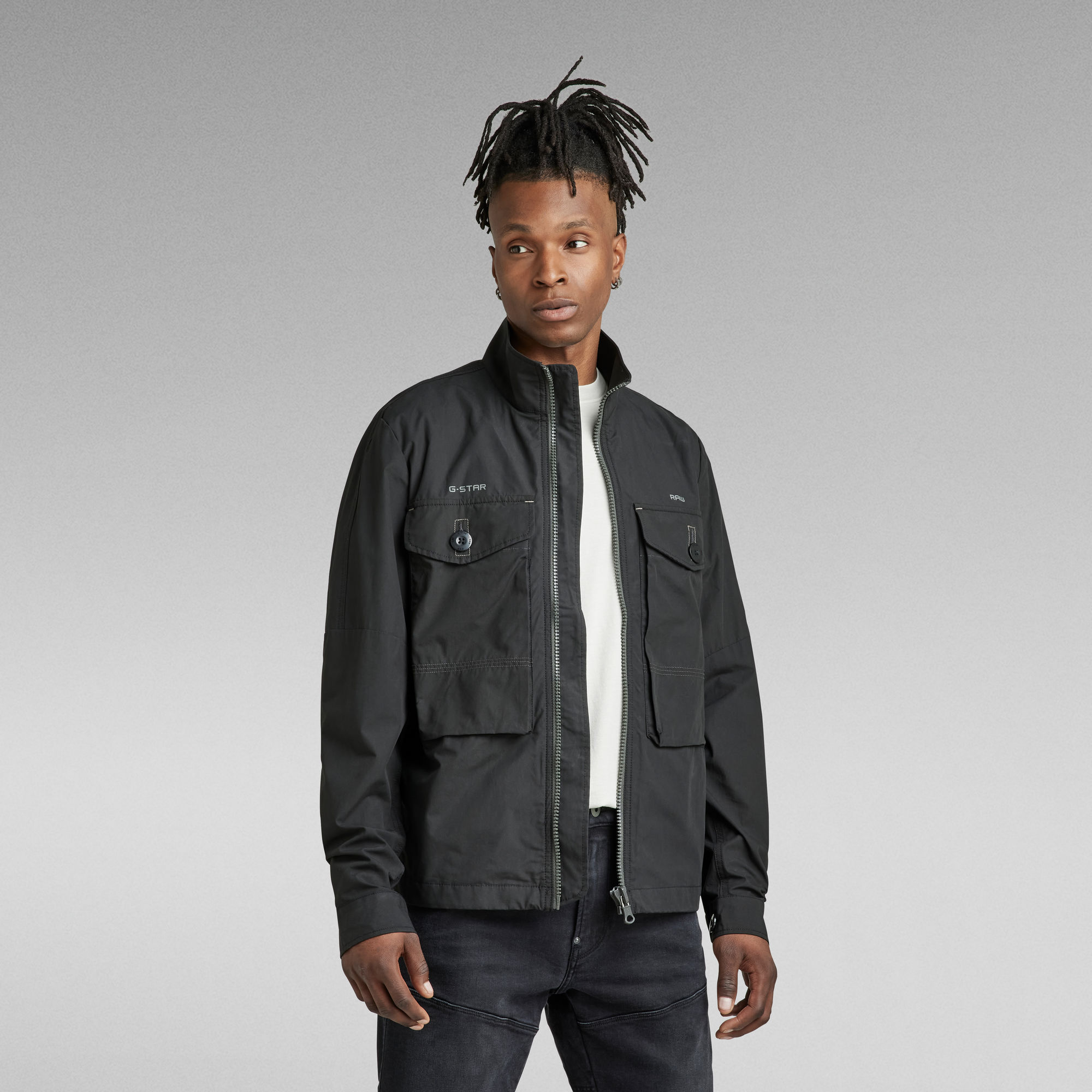 Long Pocket Track Overshirt | Black | G-Star RAW® CZ