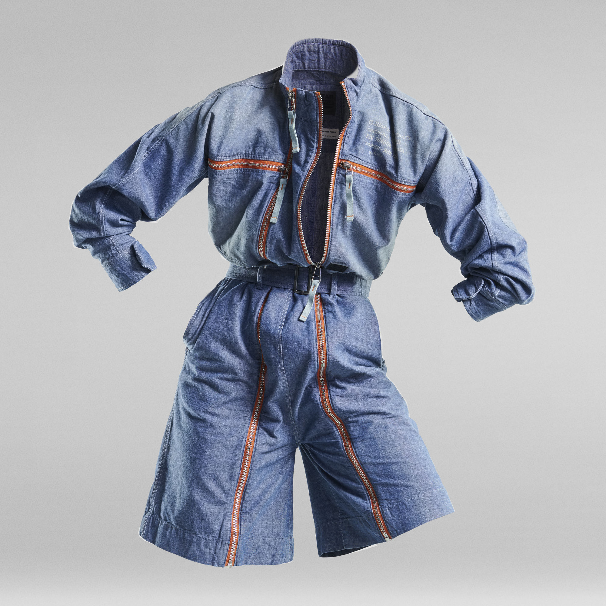 E Zipped Jumpsuit Hellblau GStar RAW®