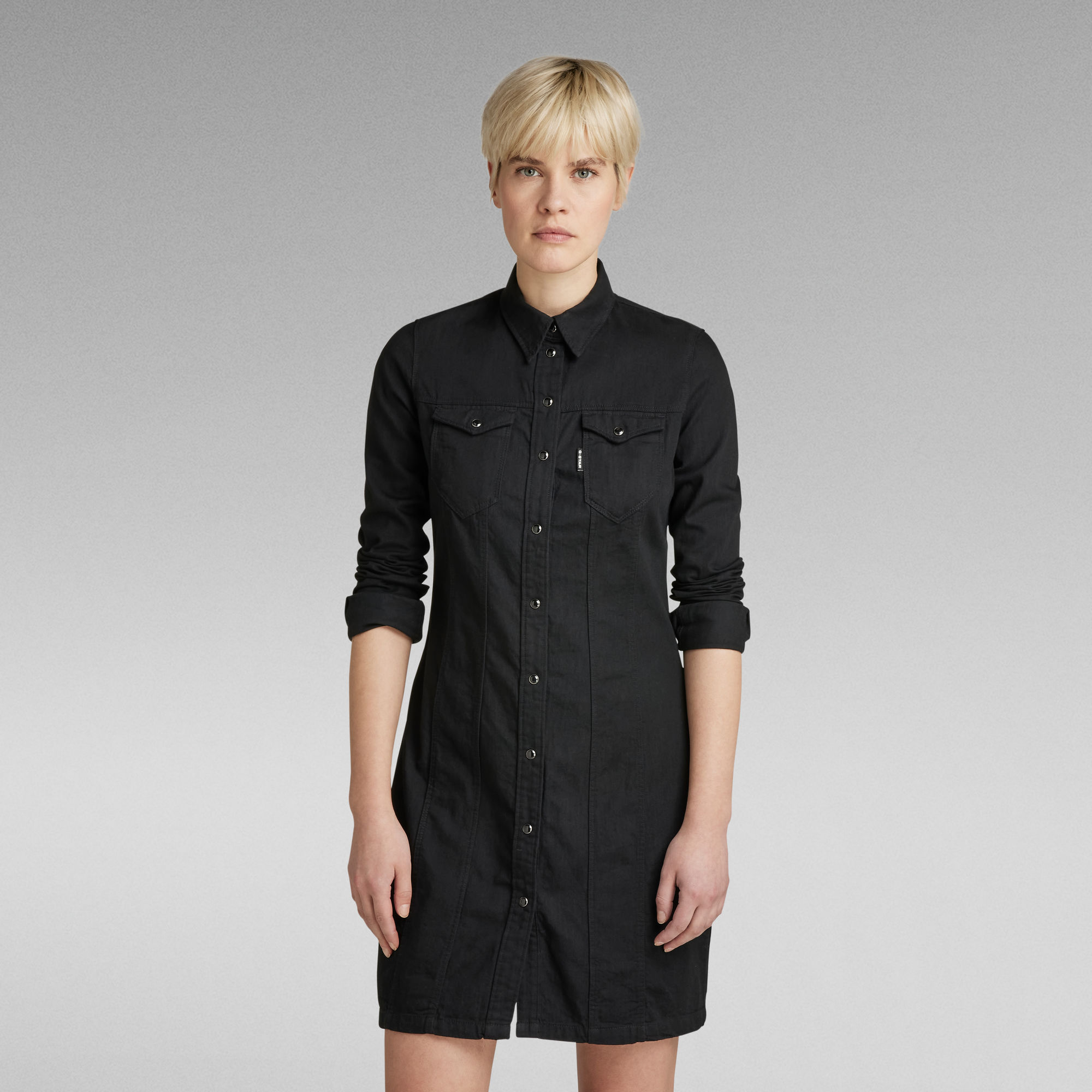 Slim Flare Dress Black GStar RAW®