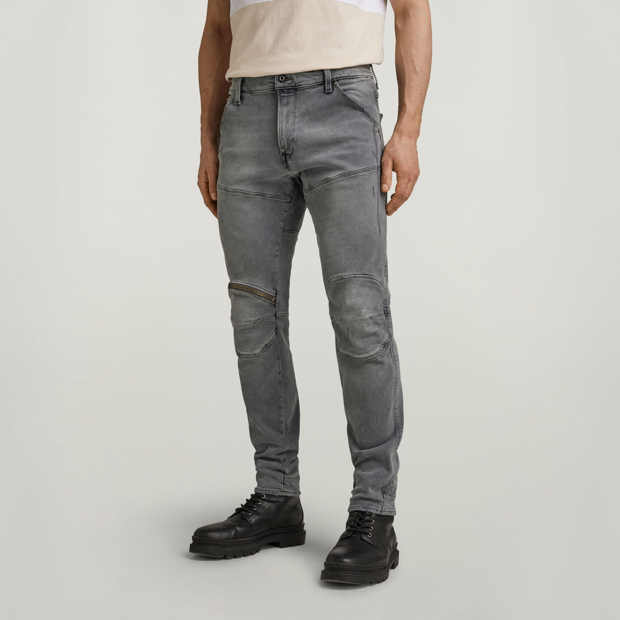 5620 3D Zip Knee Skinny Jeans Grey GStar RAW®
