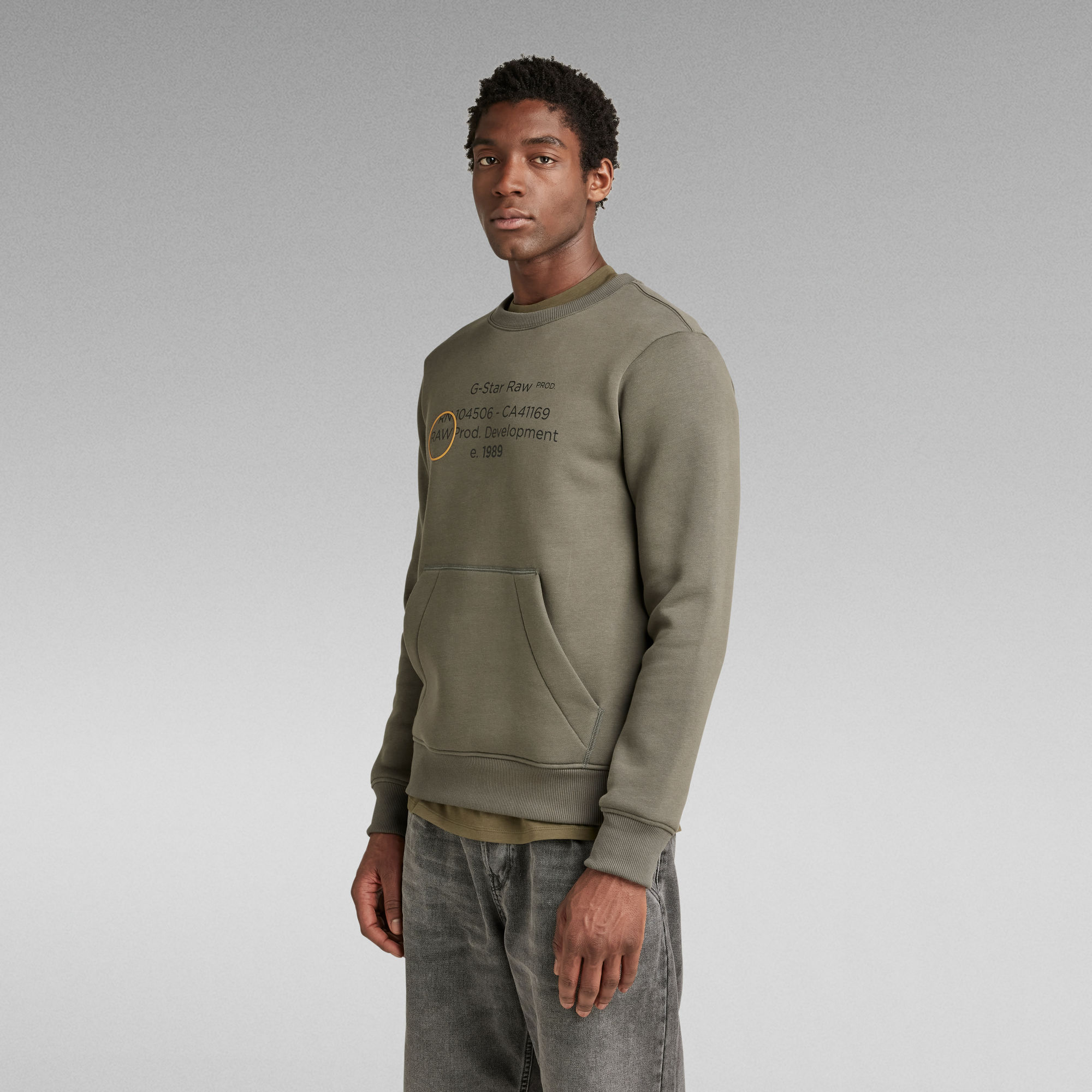 Graphic Pocket Sweater | Grey | G-Star RAW®