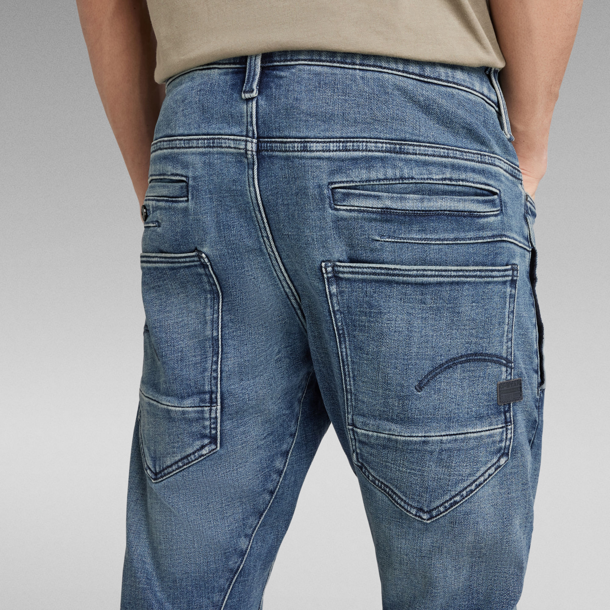 Jean Gstar Homme G-STAR D-STAQ 3D SLIM Jean Slim Antic Faded