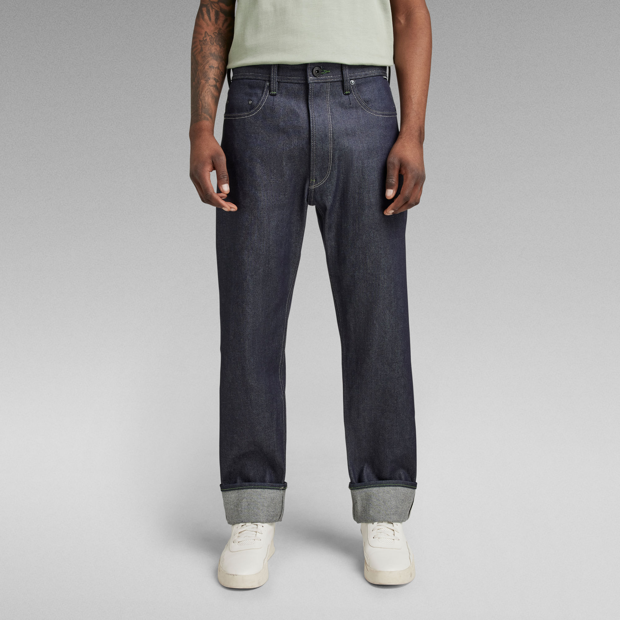 Type 49 Relaxed Straight Selvedge Jeans | Dark blue | G-Star RAW®