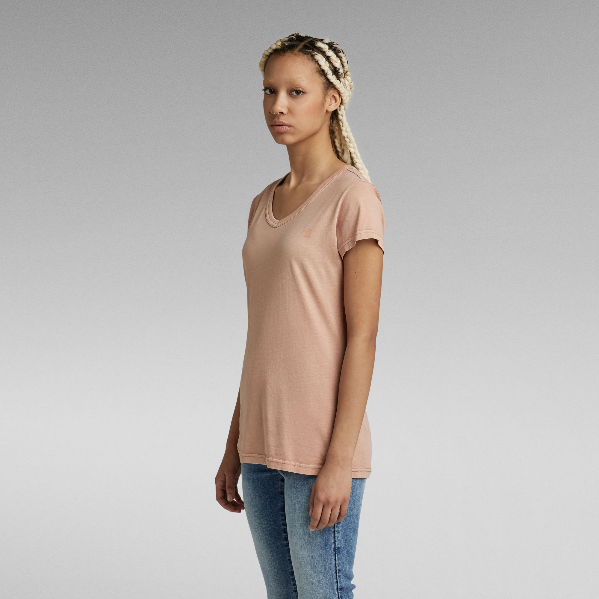 Eyben Slim T-Shirt Over dyed | Pink | G-Star RAW®