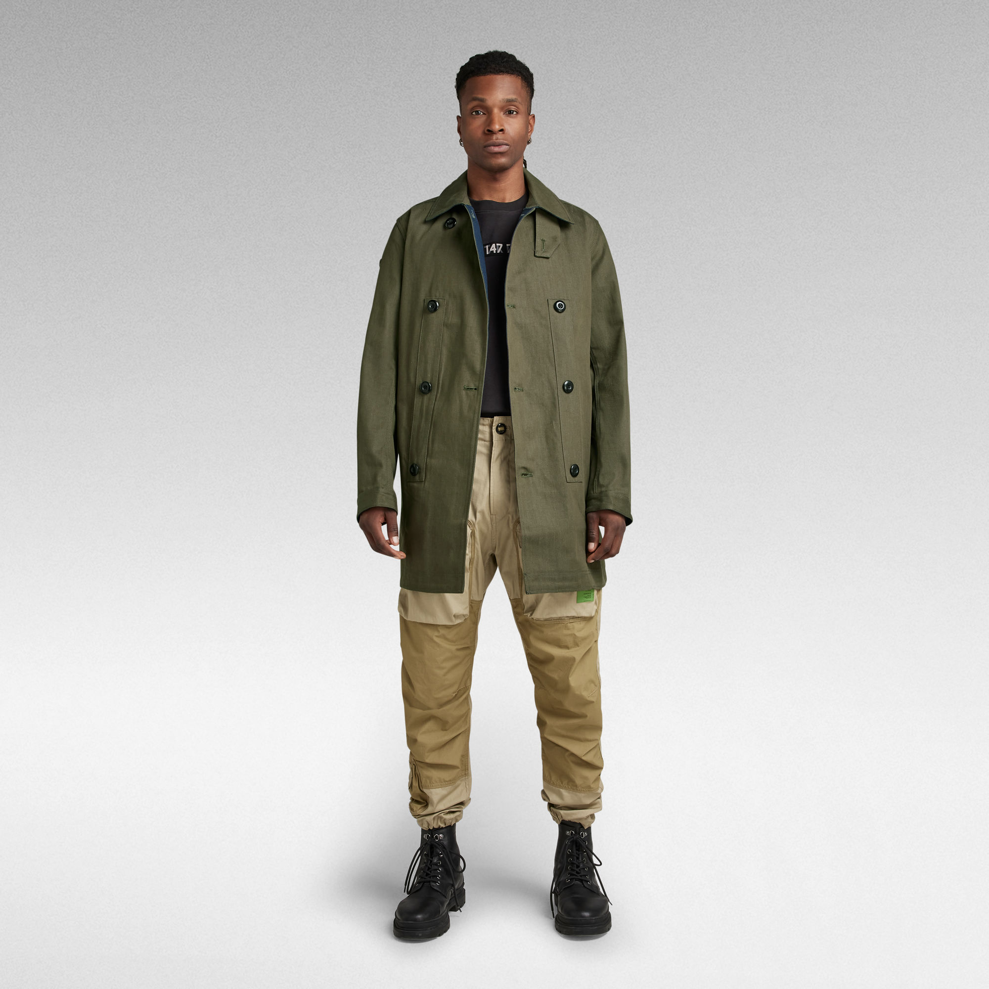 Double Breasted Loop Trench | Dark blue | G-Star RAW®