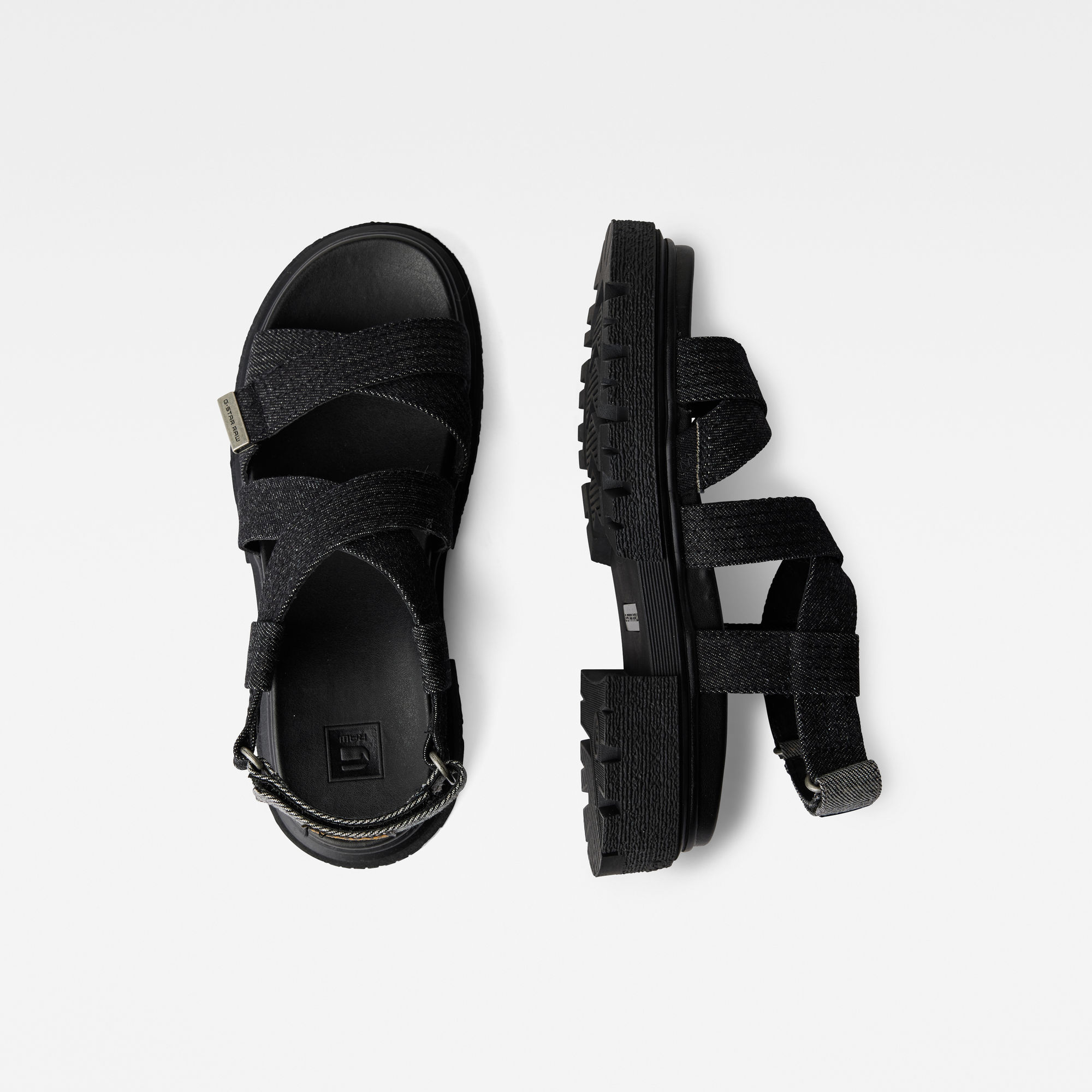 Xinva Denim Sandals | Black | G-Star RAW®