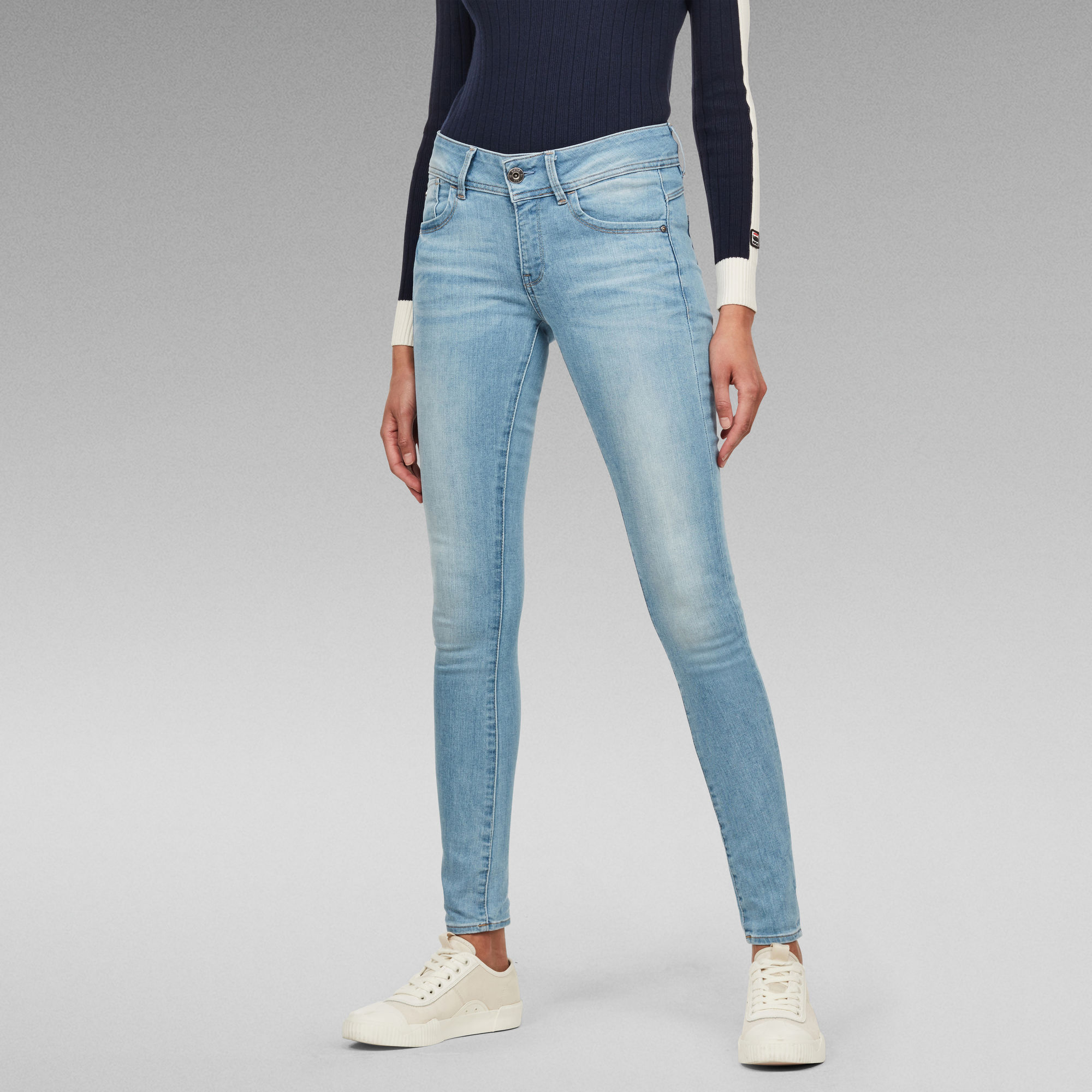 Lynn Mid Waist Skinny Jeans | Light blue | G-Star RAW®