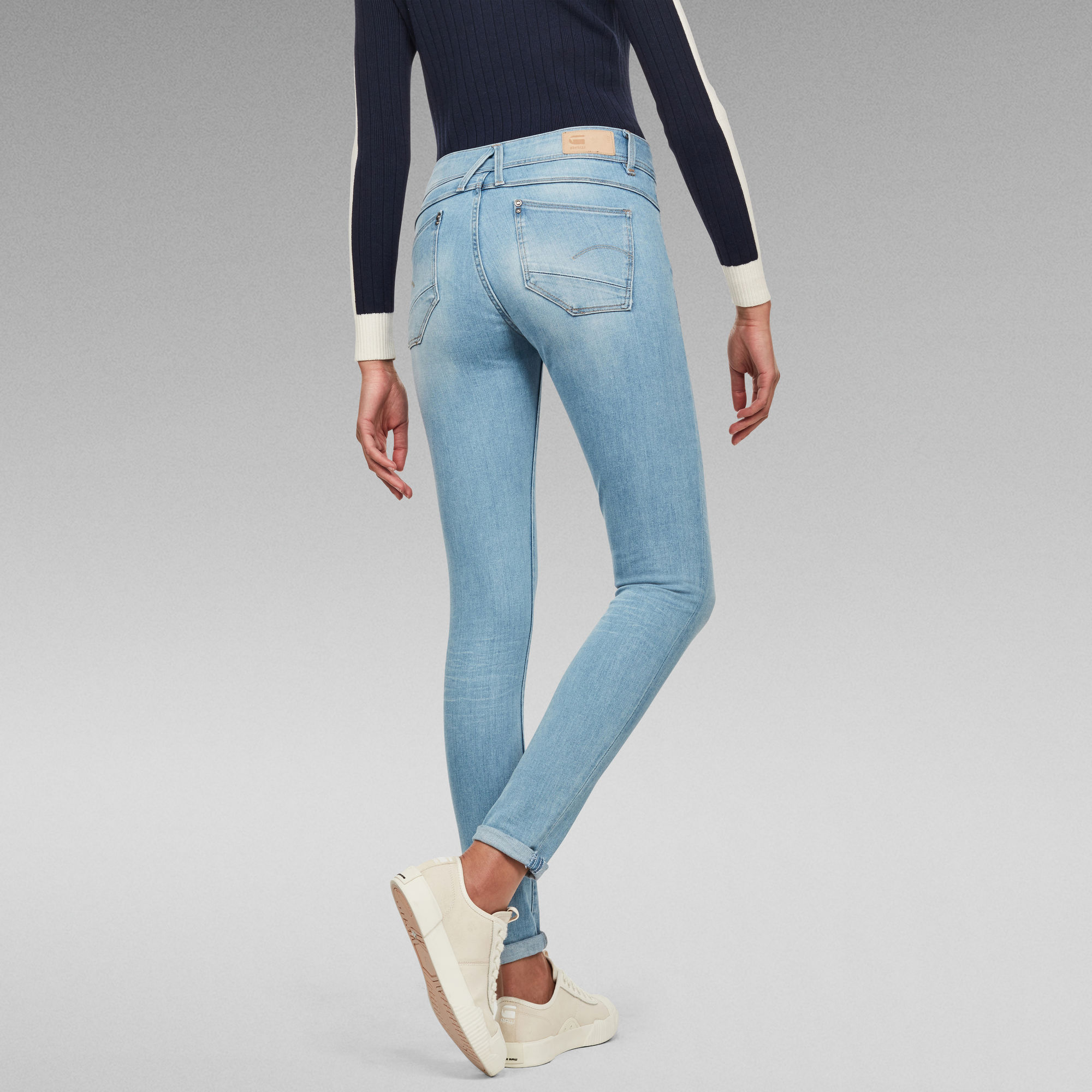 Lynn Mid Waist Skinny Jeans | Light blue | G-Star RAW®