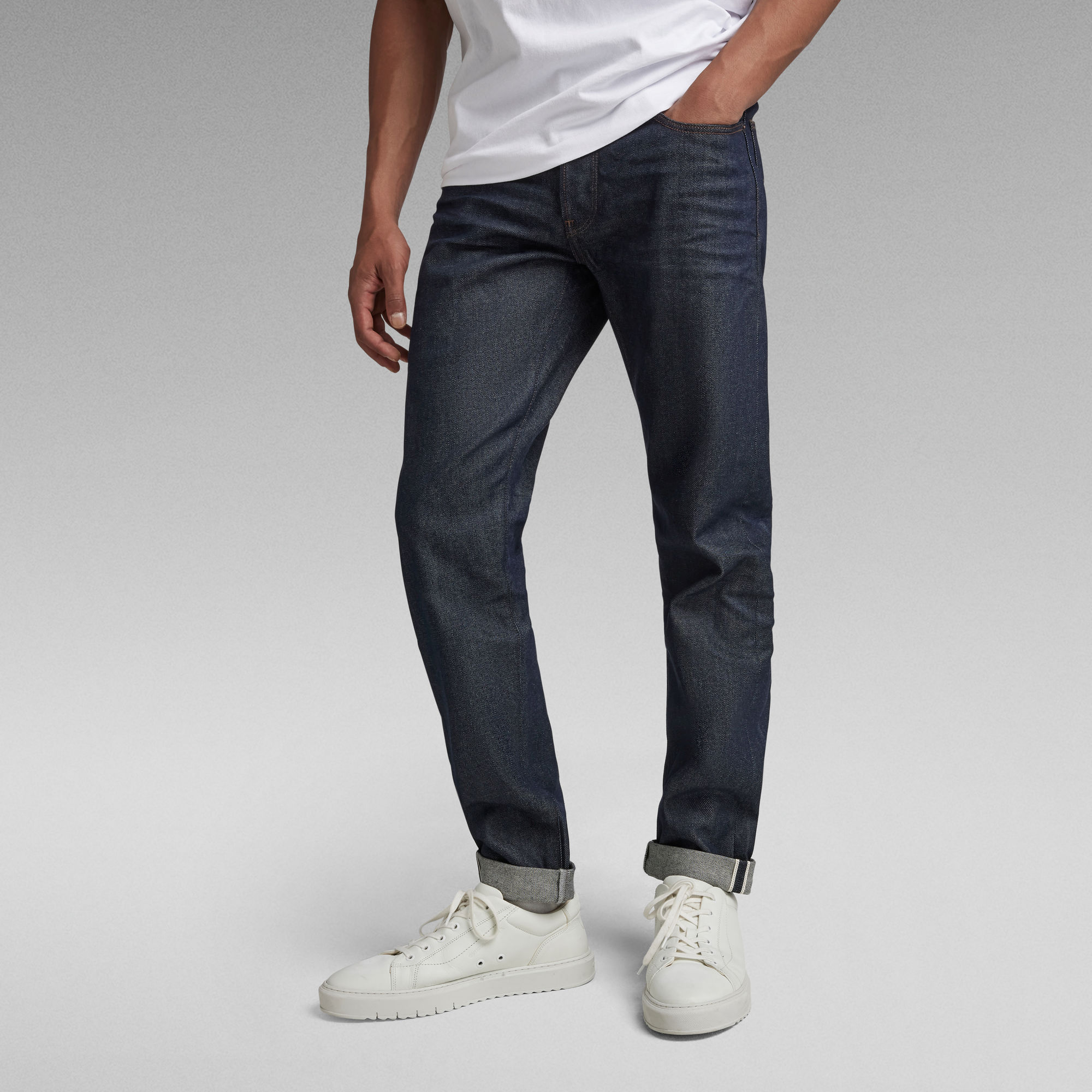 3301 Slim Selvedge Jeans | Dark blue | G-Star RAW®