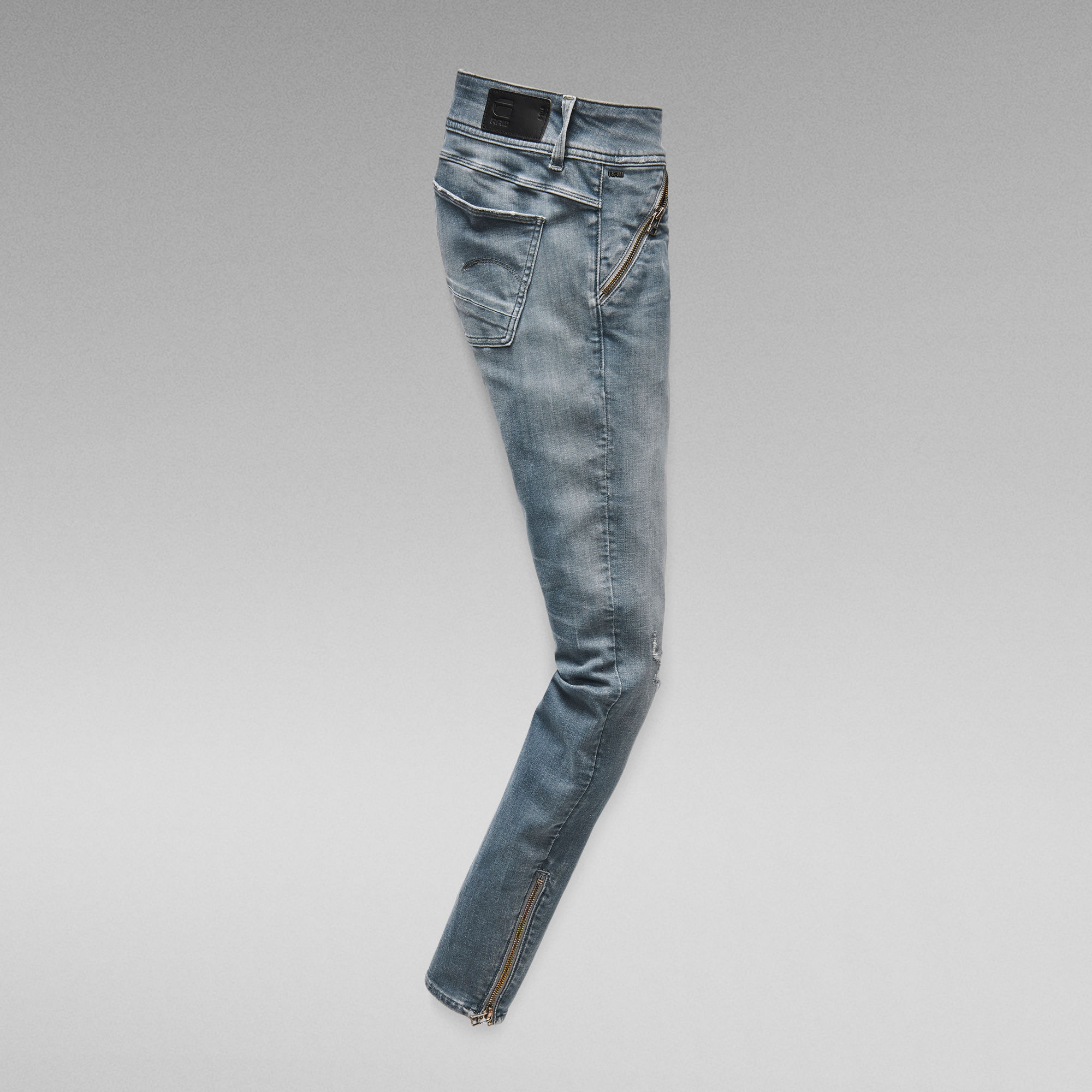 Lynn Biker Mid Skinny Ankle Jeans Grey GStar RAW®