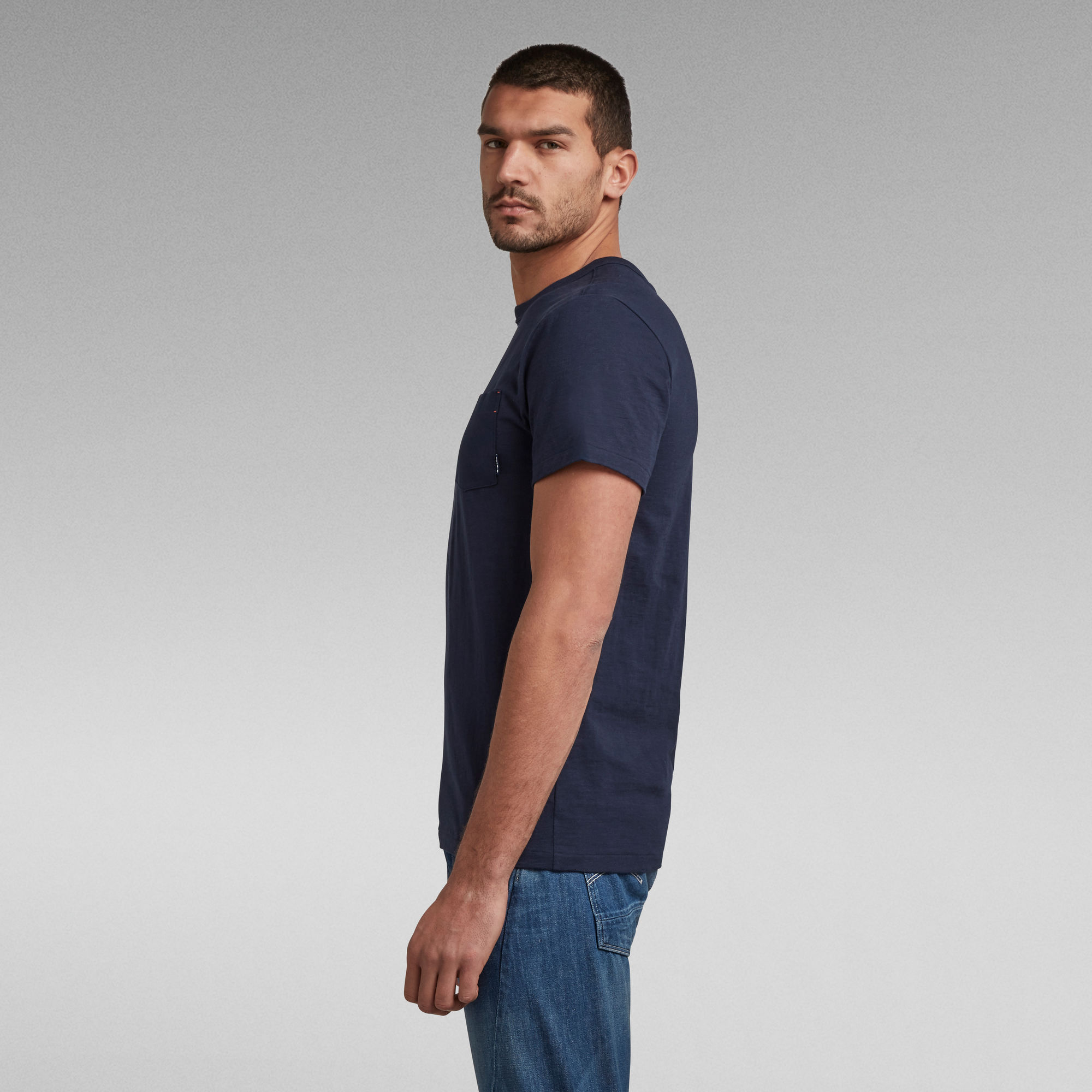 Contrast Mercerized Pocket T-Shirt | Dark Blue | G-Star RAW®