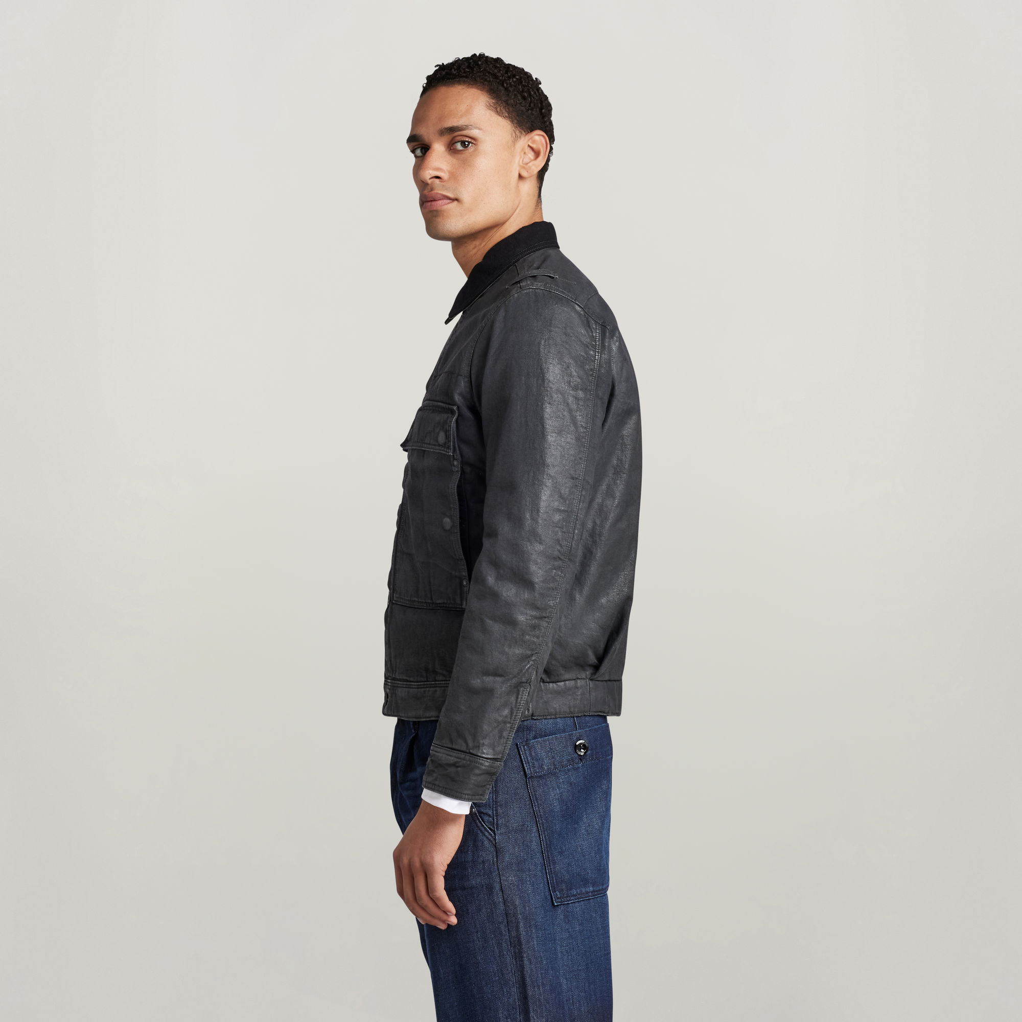 Unisex Utility Flap Pocket Lined Jacket Grey GStar RAW®