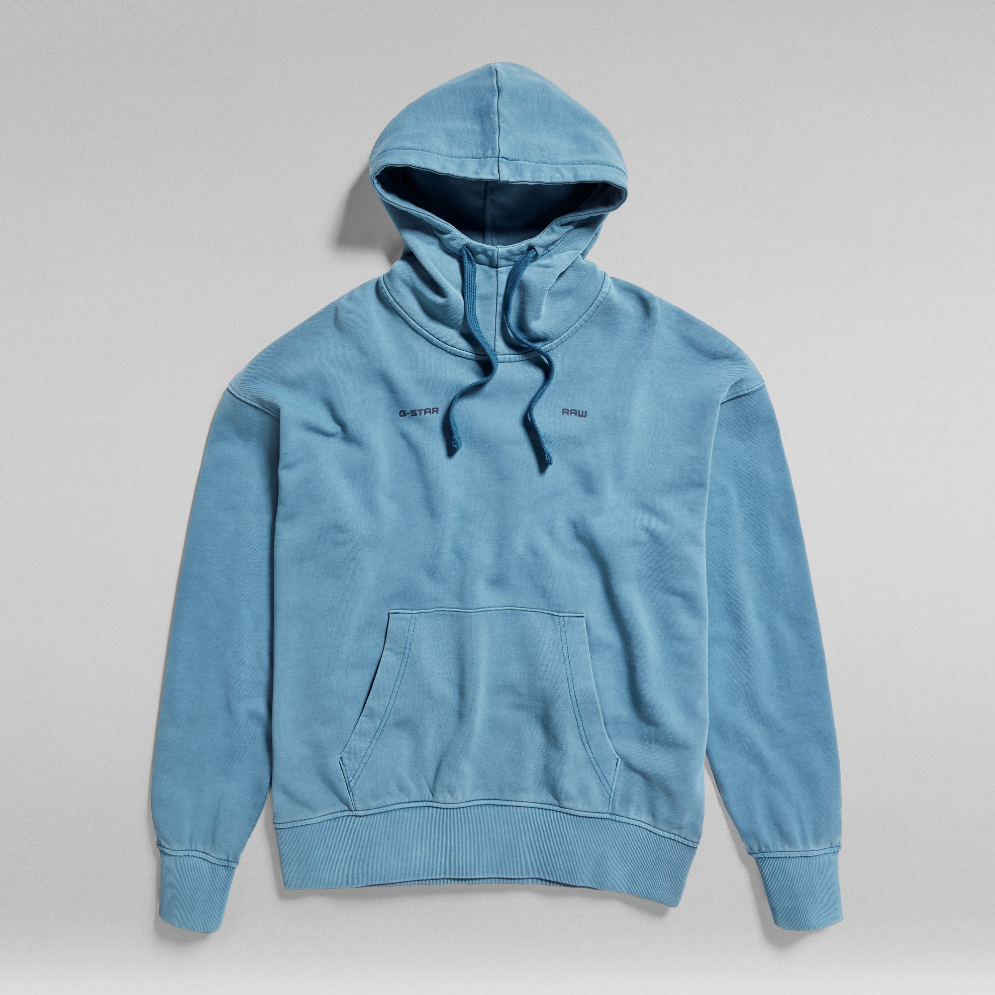 Garment Dyed Oversized Hoodie | Medium blue | G-Star RAW®