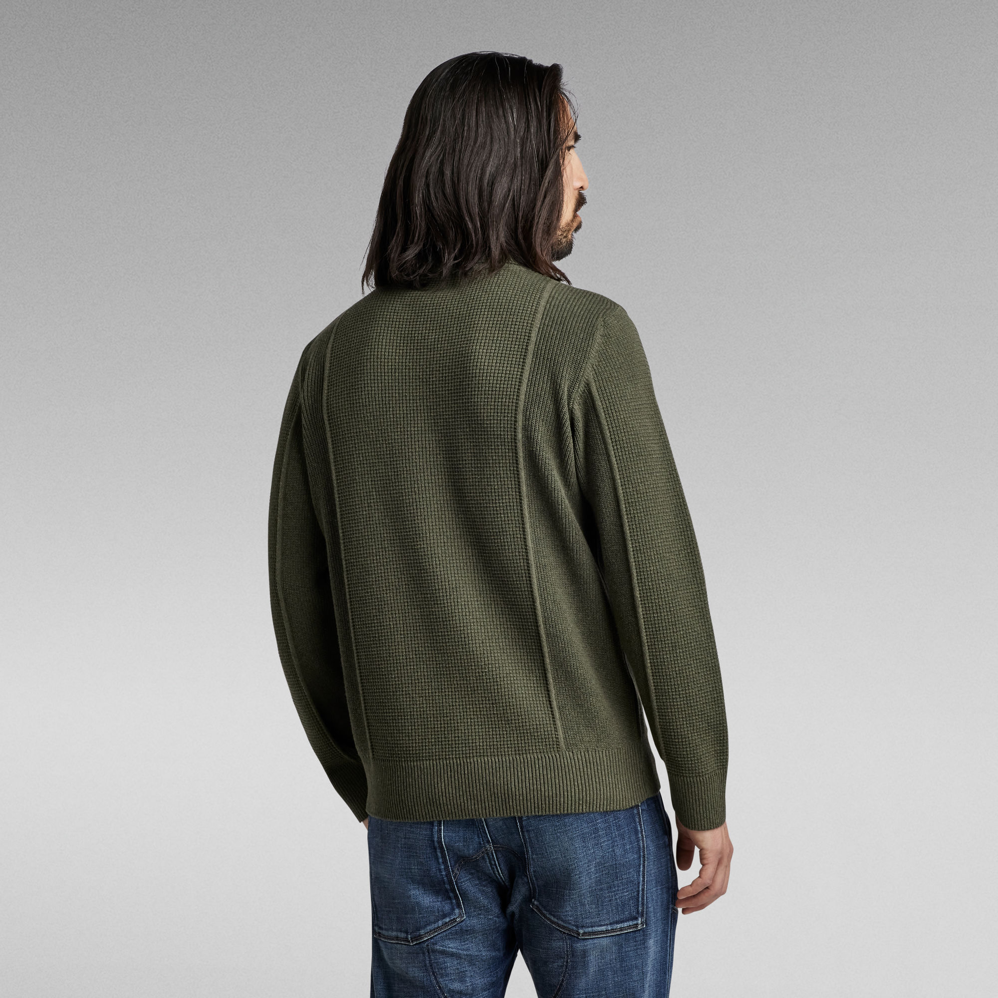 Knitted Turtleneck Sweater Structure | Green | G-Star RAW®
