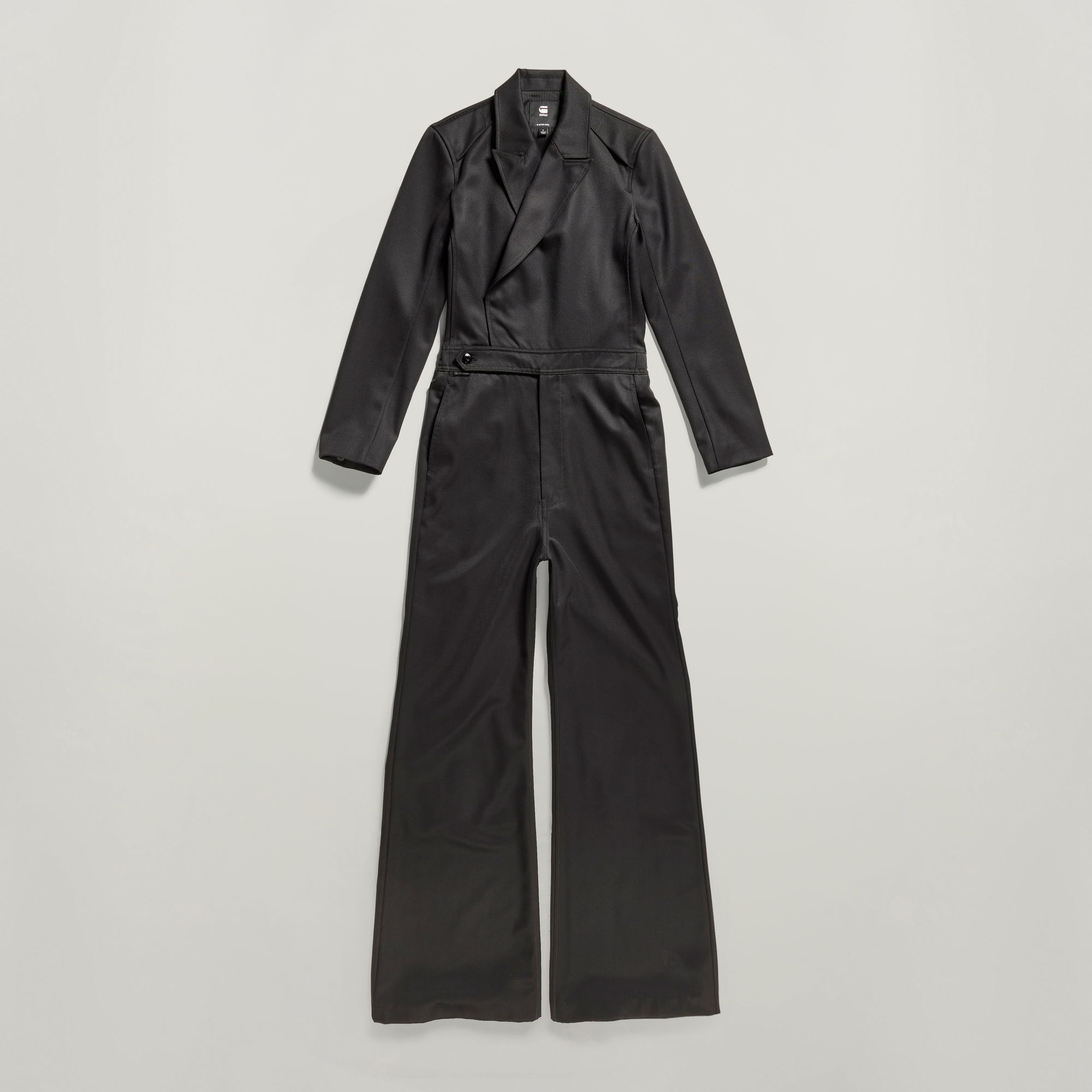 G-Star Damen Utility Jumpsuit Schwarz - Overall Mit Reißverschluss Und Gürtelschlaufen