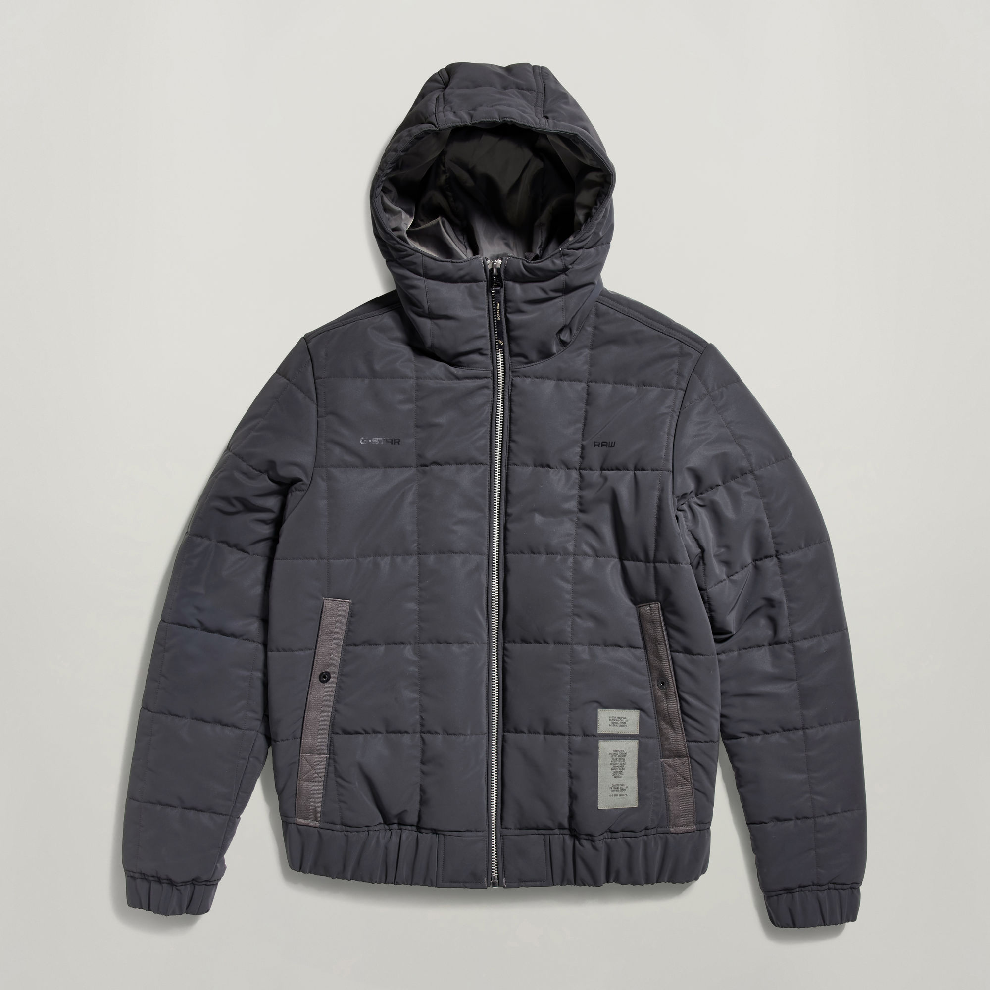 Meefic Squared Quilted Hooded Jacket Grey GStar RAW®