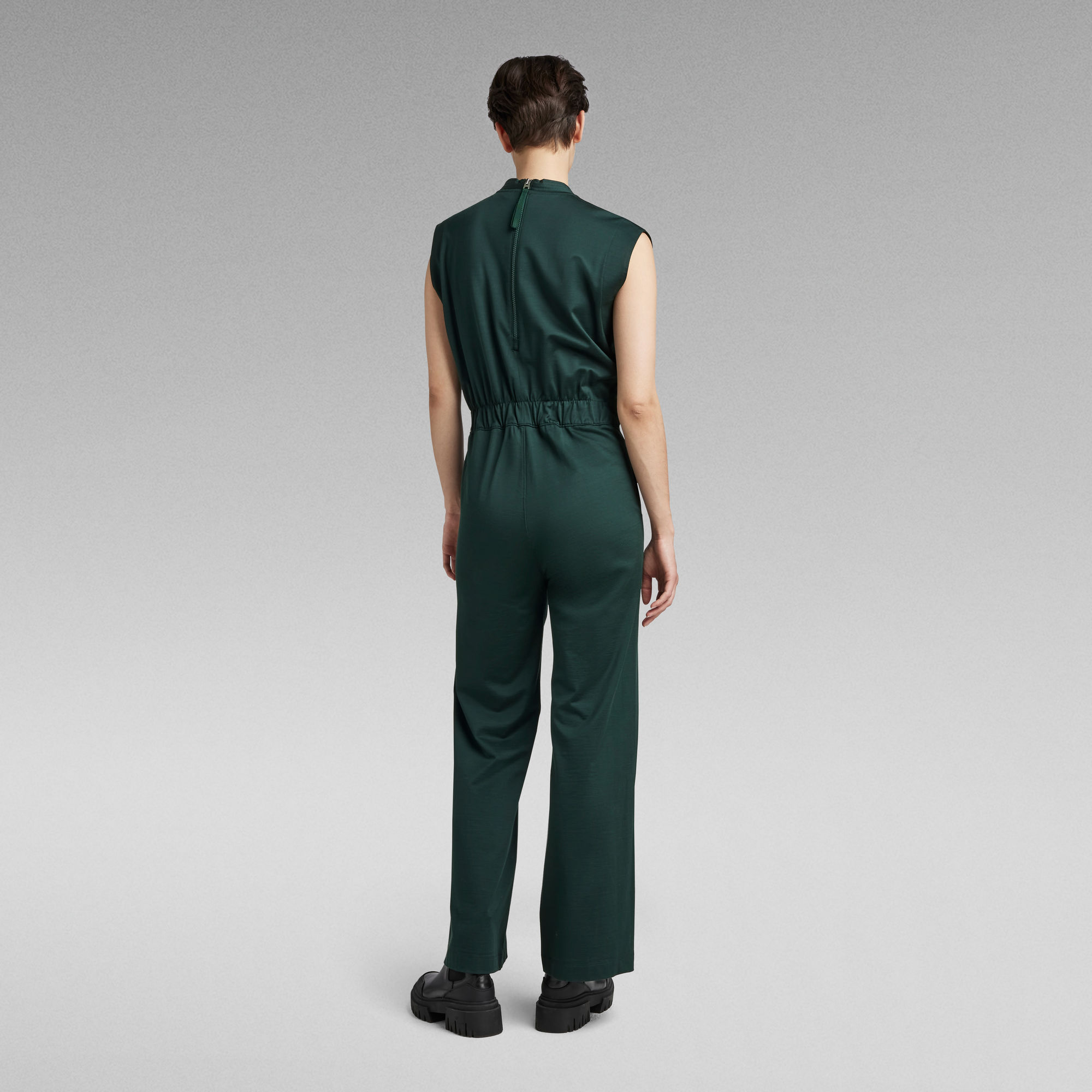 Wide Leg VNeck Jumpsuit Women Green GStar RAW®