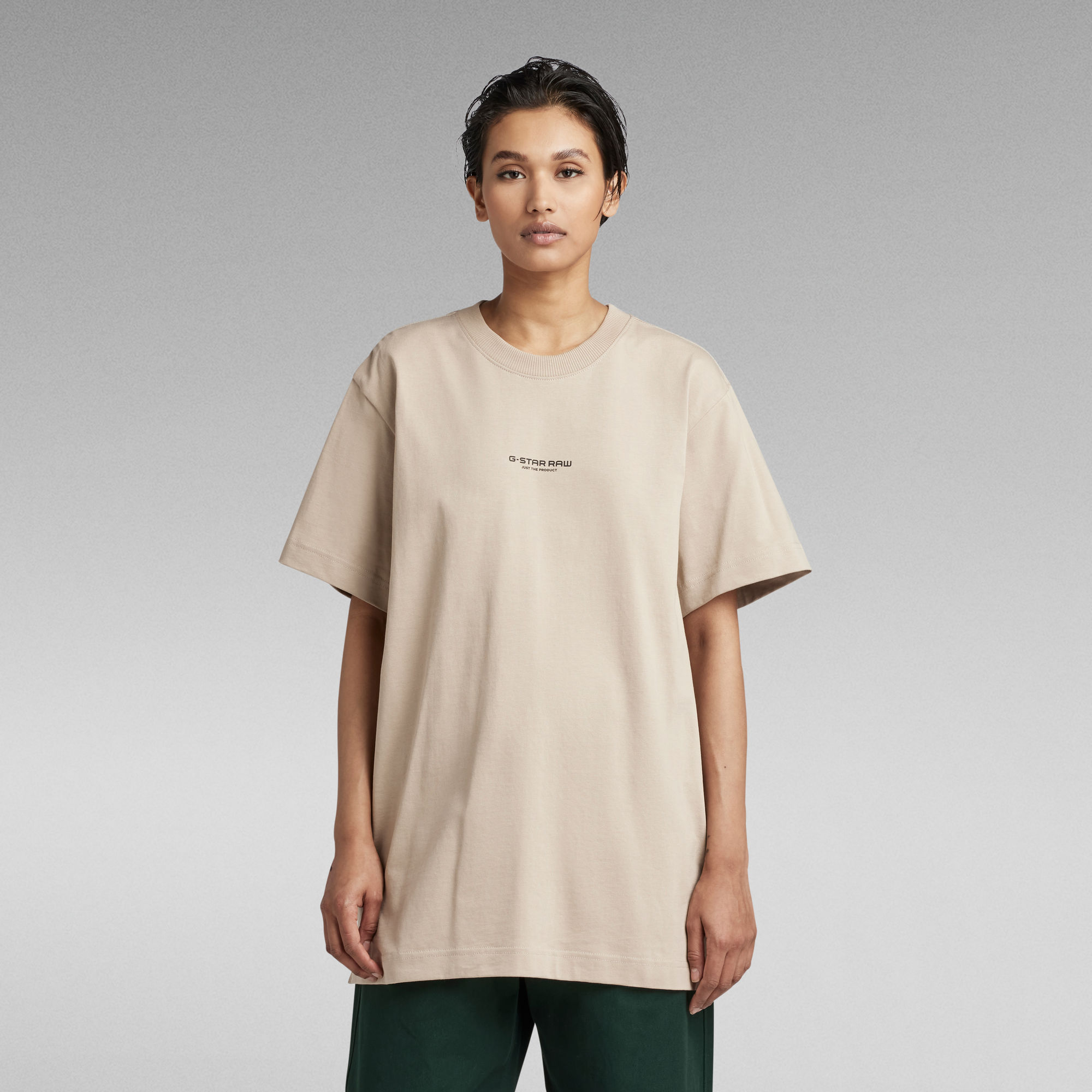 Unisex Center Logo Loose T-Shirt | Men | Beige | G-Star RAW®