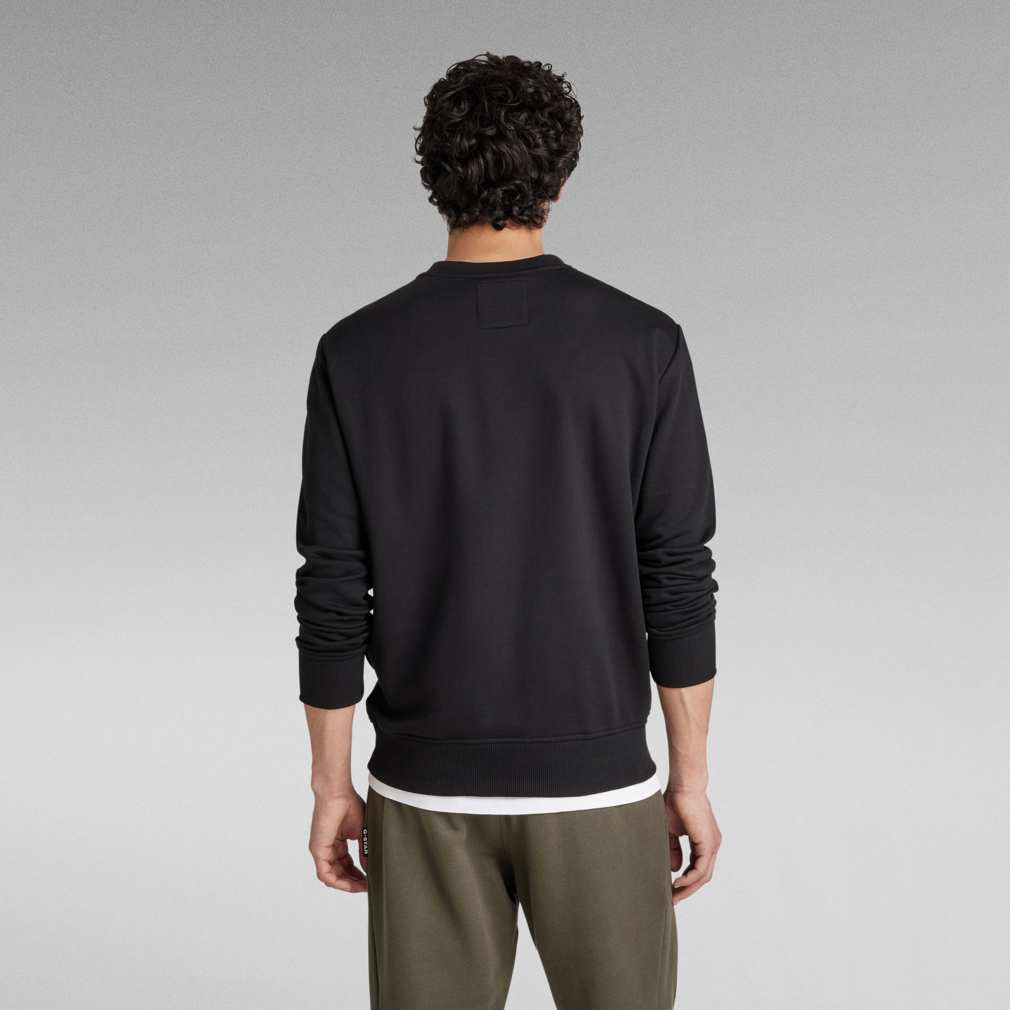 Regular Crew Neck Graphic Sweat | Black | G-Star RAW®