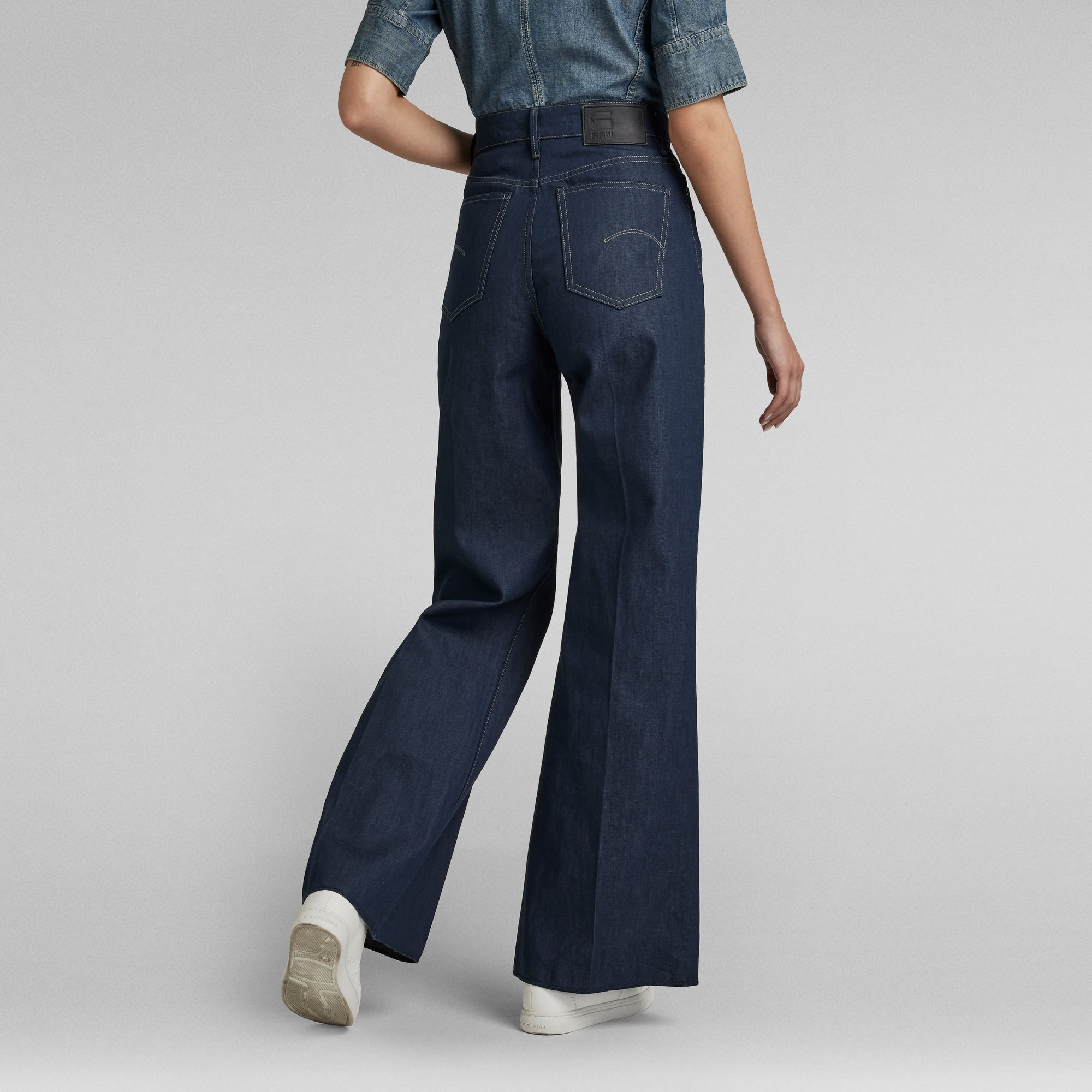 Deck Ultra High Wide Leg Jeans Dark blue GStar RAW® Deck Ultra High Wide Leg Jeans Dark blue GStar RAW®