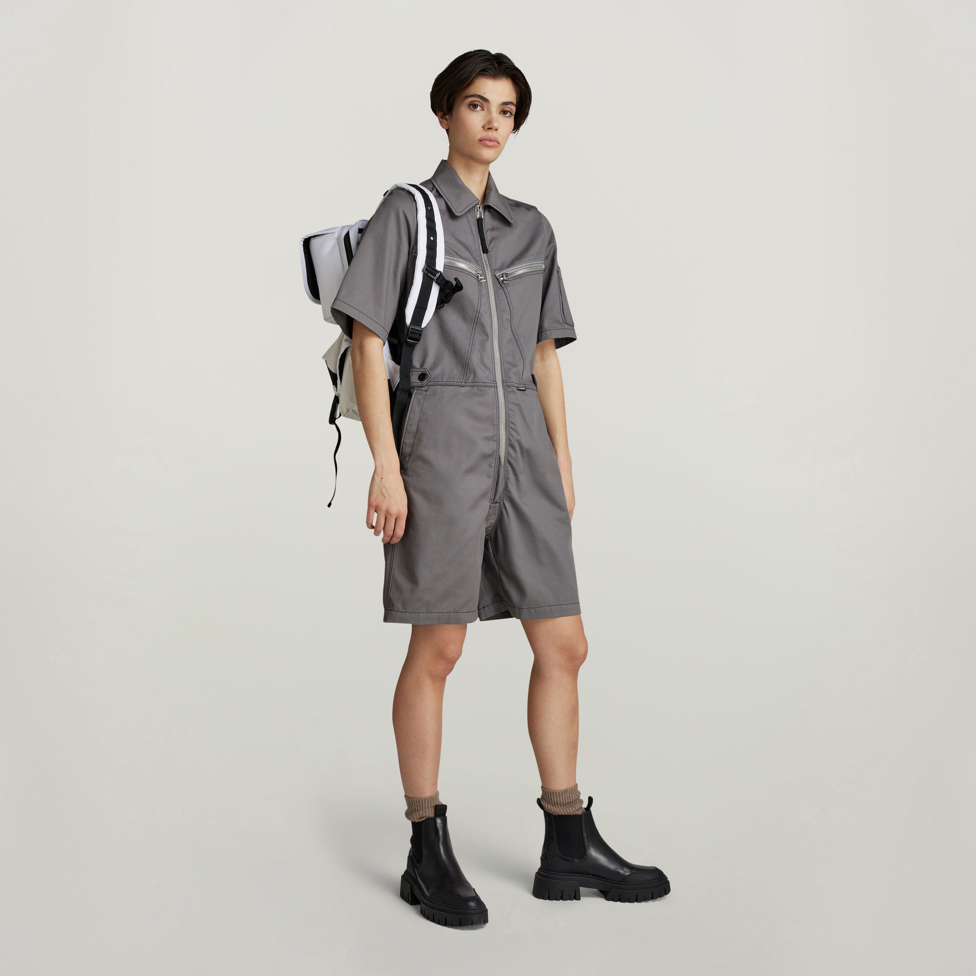 Multi Zip Playsuit Grey GStar RAW®