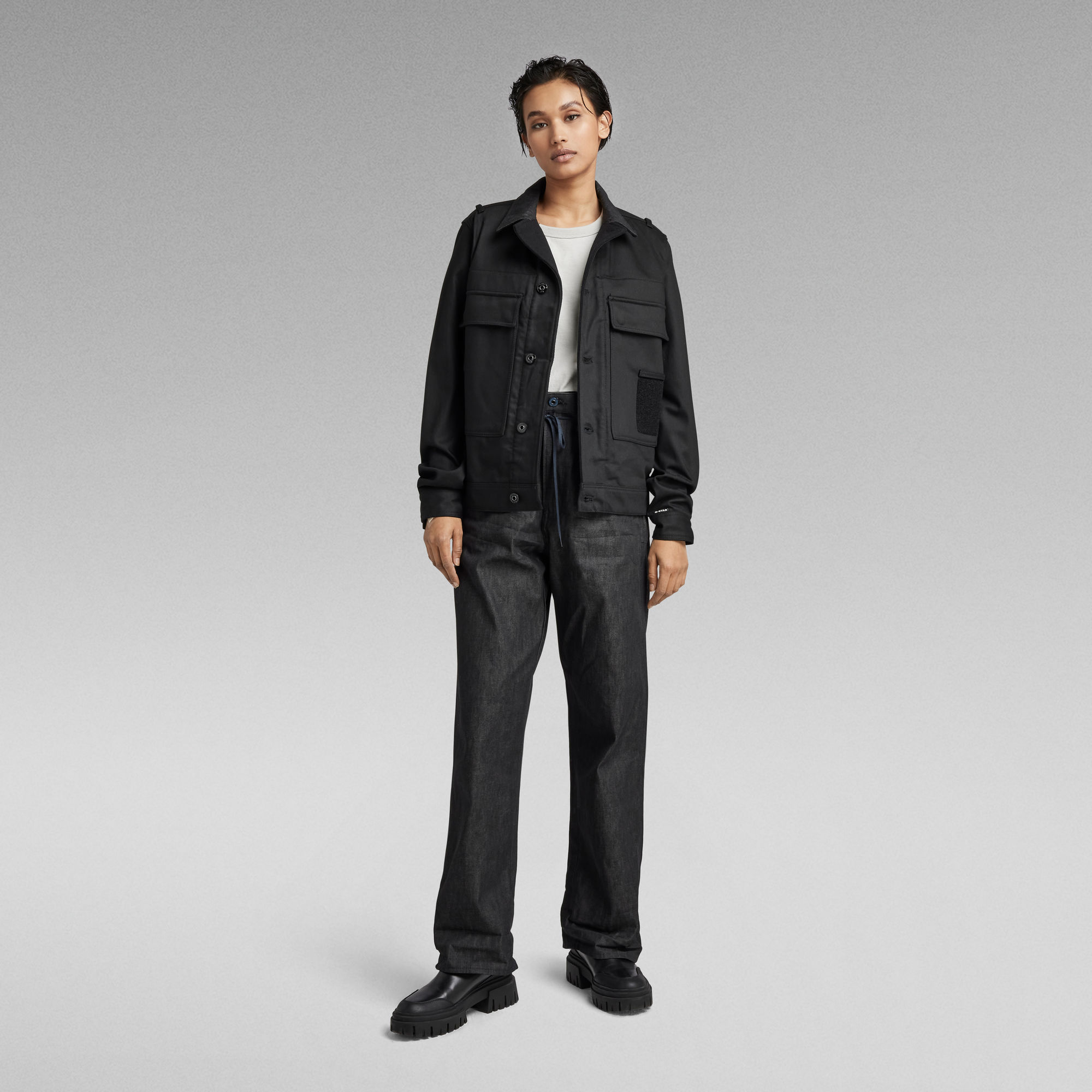 Unisex Utility Flap Pocket Jacket Black GStar RAW®