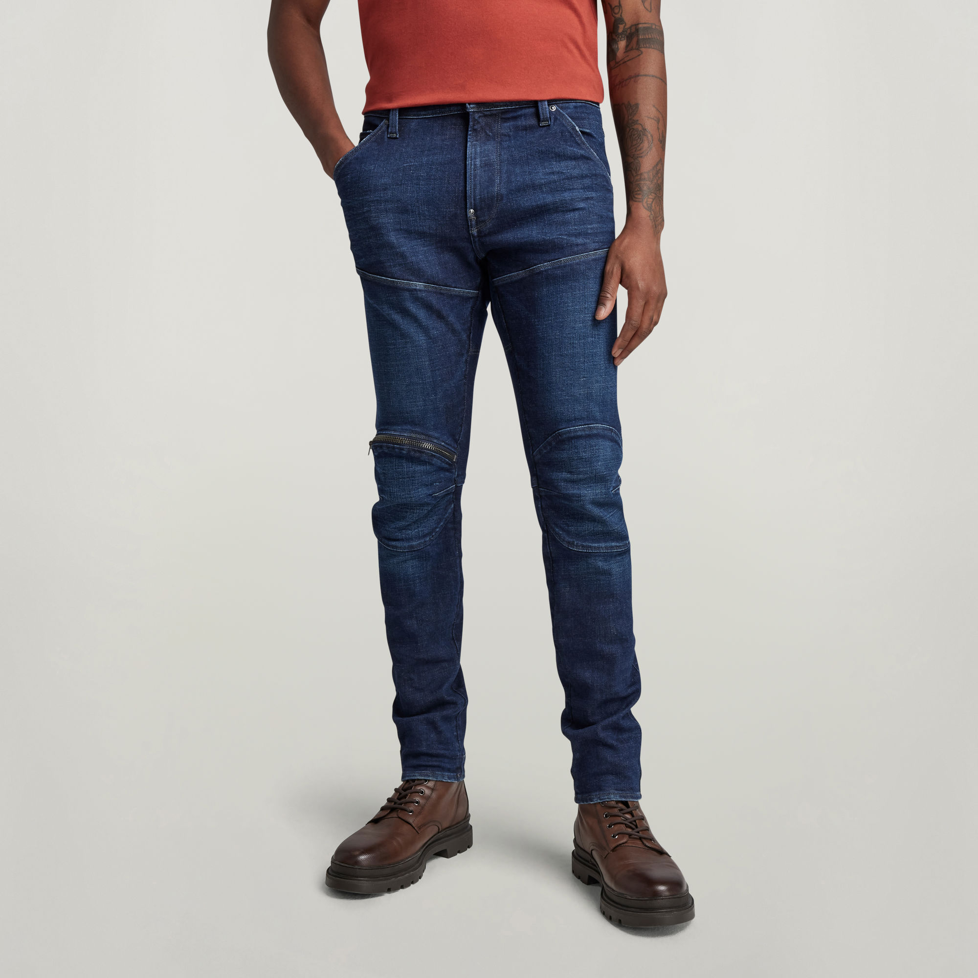5620 3D Zip Knee Skinny Jeans Dark blue GStar RAW®
