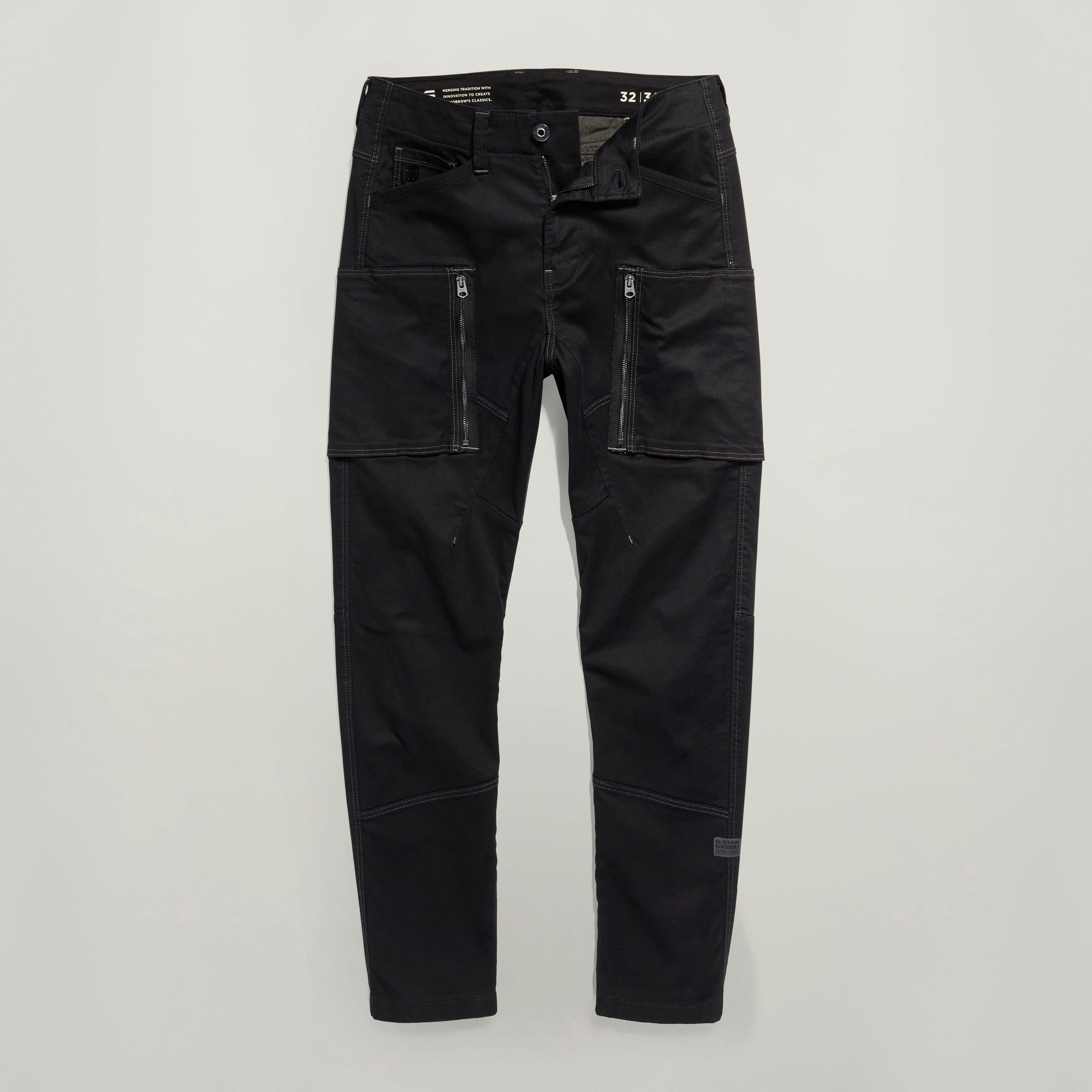 Zip Pocket 3D Skinny Cargo Pants Black GStar RAW®