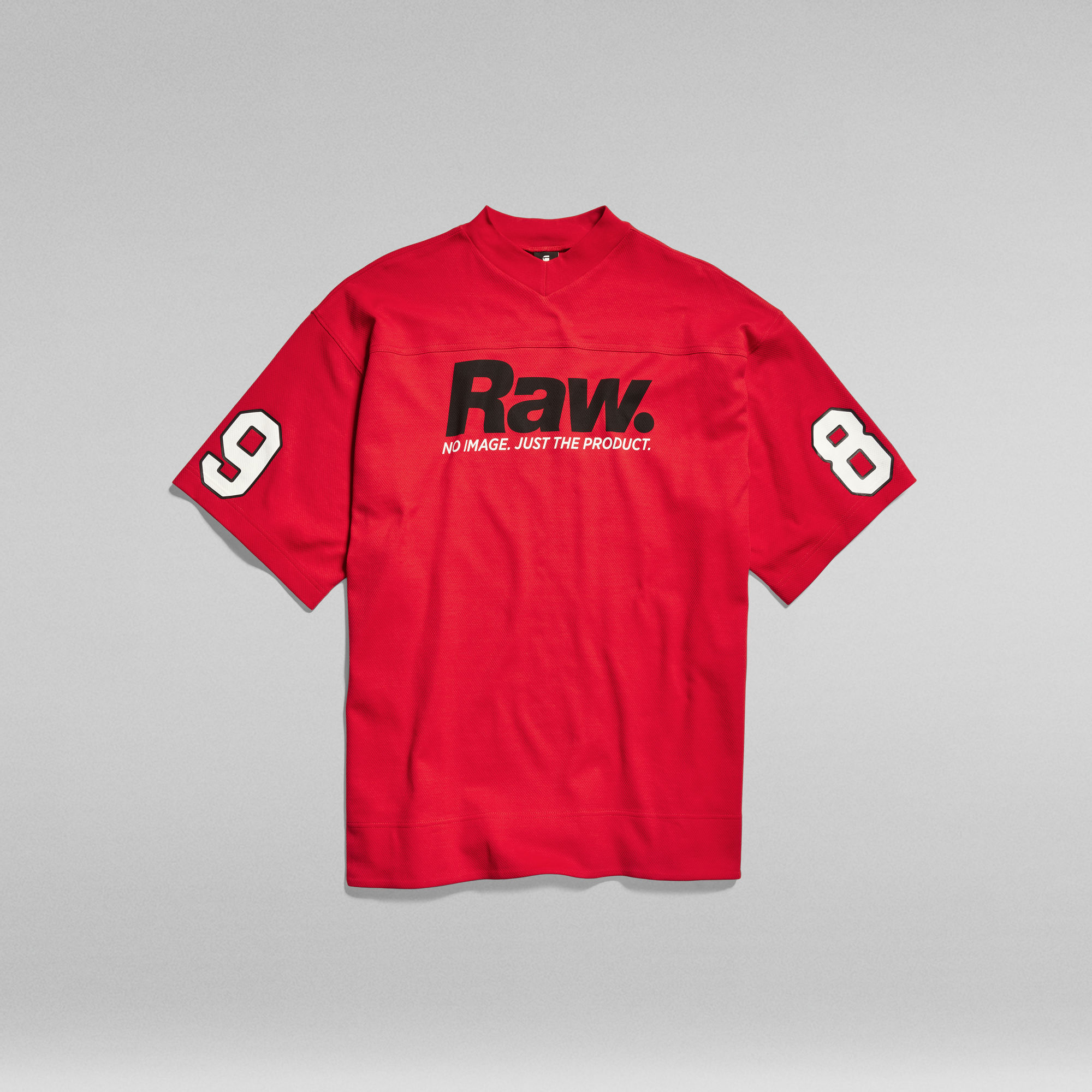 5XL RAW. Tight Mock VNeck TShirt Red GStar RAW®