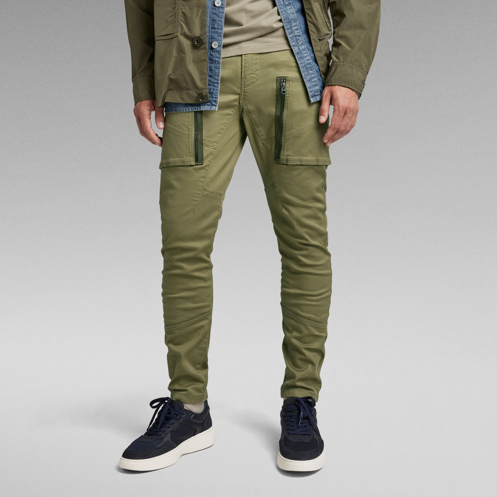 Zip Pocket 3D Skinny Cargo Pants Green GStar RAW®