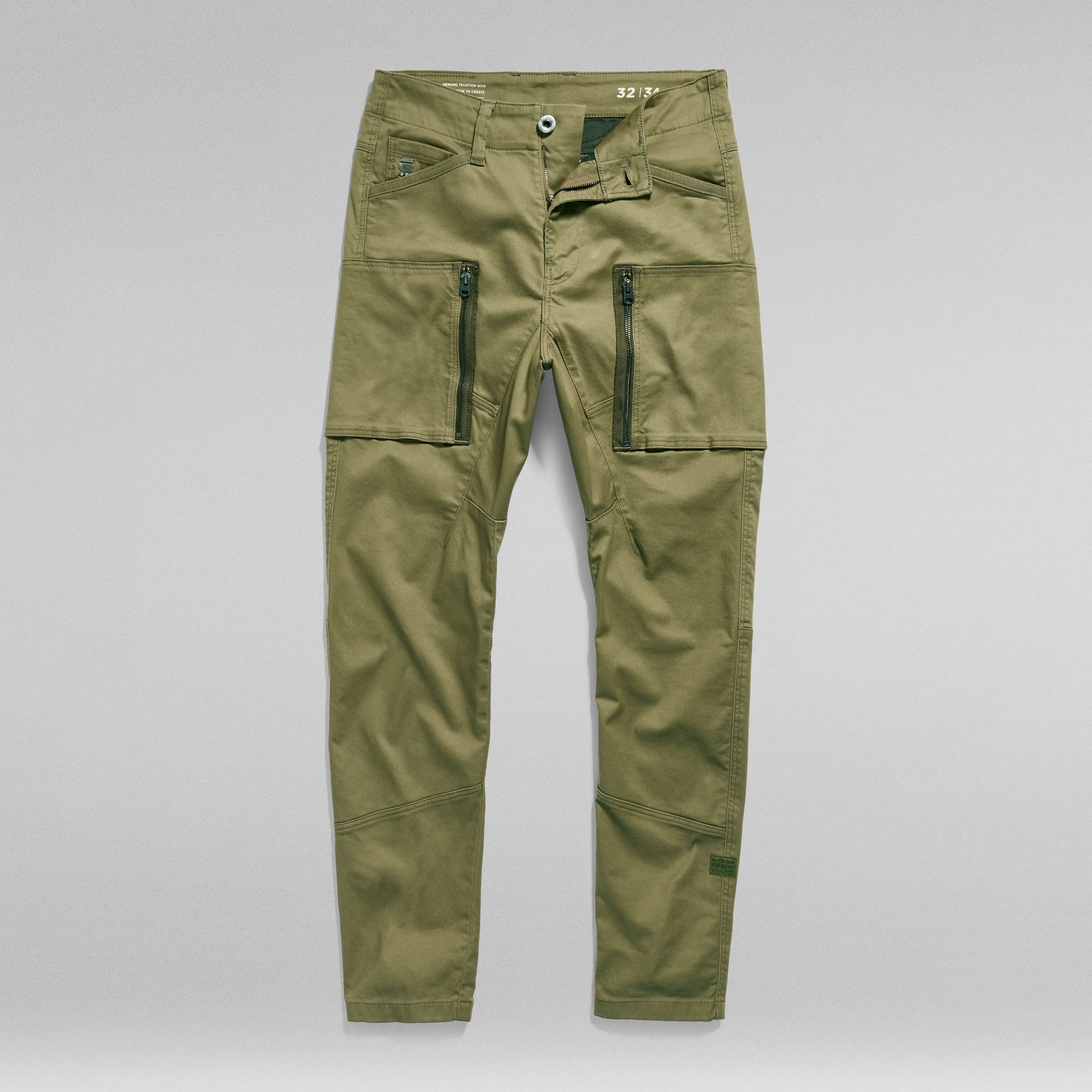 Zip Pocket 3D Skinny Cargo Pants Green GStar RAW®