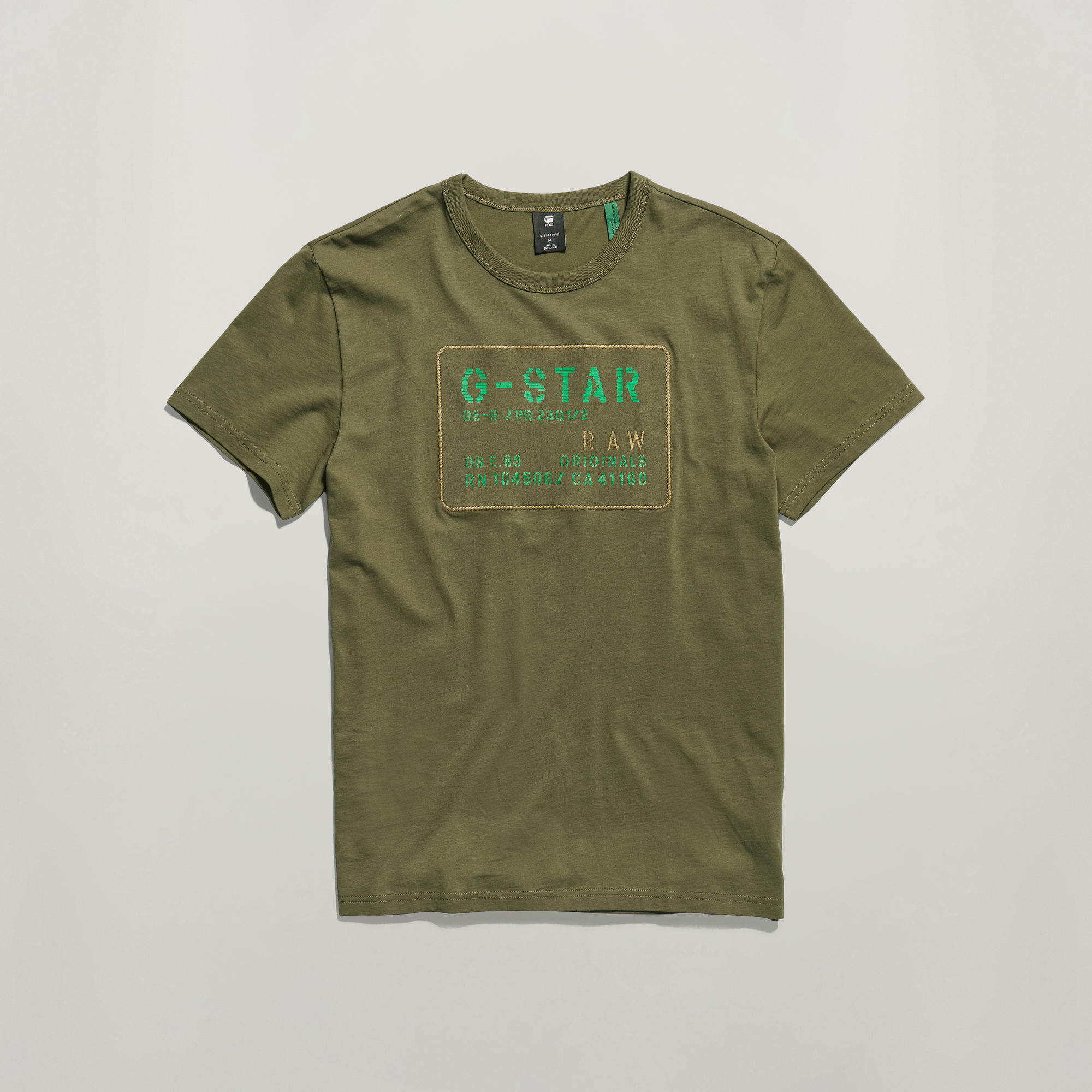 Applique Multi Technique TShirt Green GStar RAW®