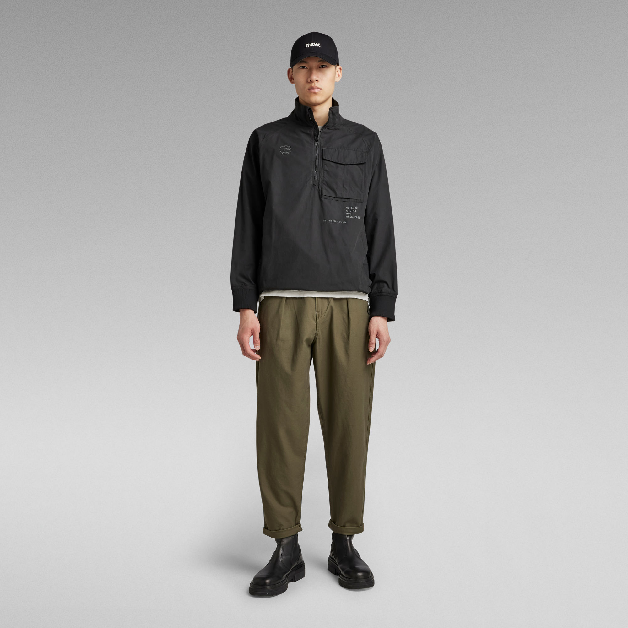 Unisex Pleated Relaxed Chino | Green | G-Star RAW®