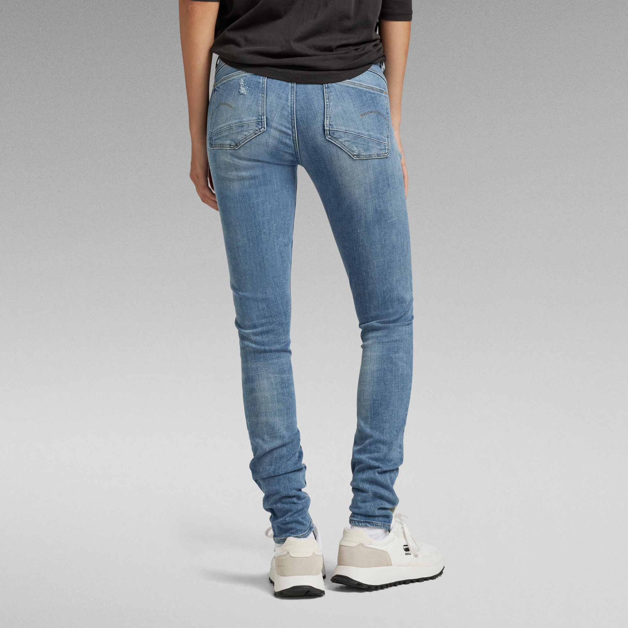 Lynn D-Mid Waist Super Skinny Jeans | Light blue | G-Star RAW®