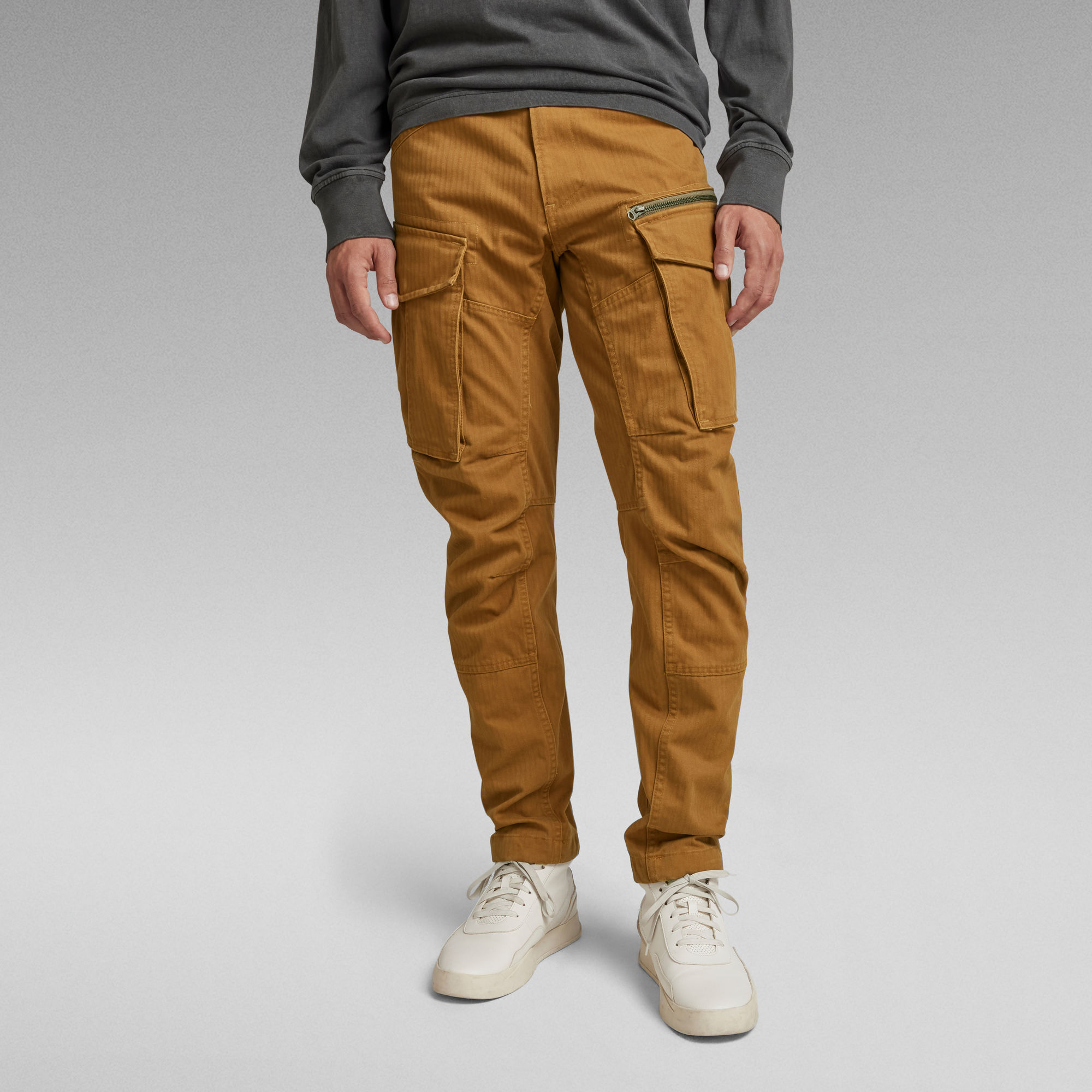 PANTALON ROVIC ZIP 3D STRAIGHT TAPERED BRUN