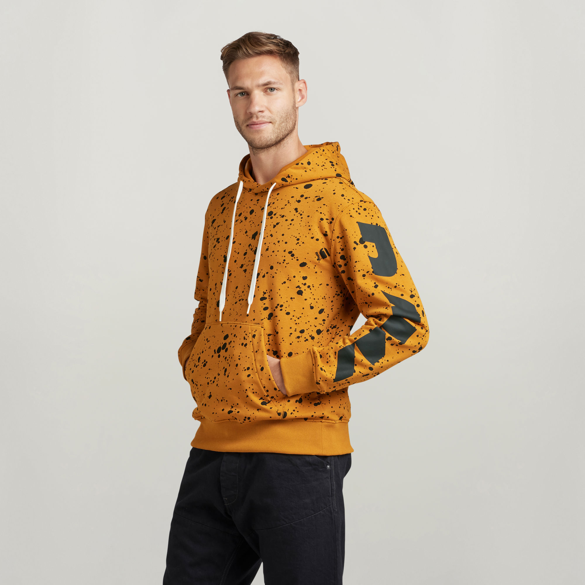 Splatter Sleeve Graphic Hoodie Multi color GStar RAW®