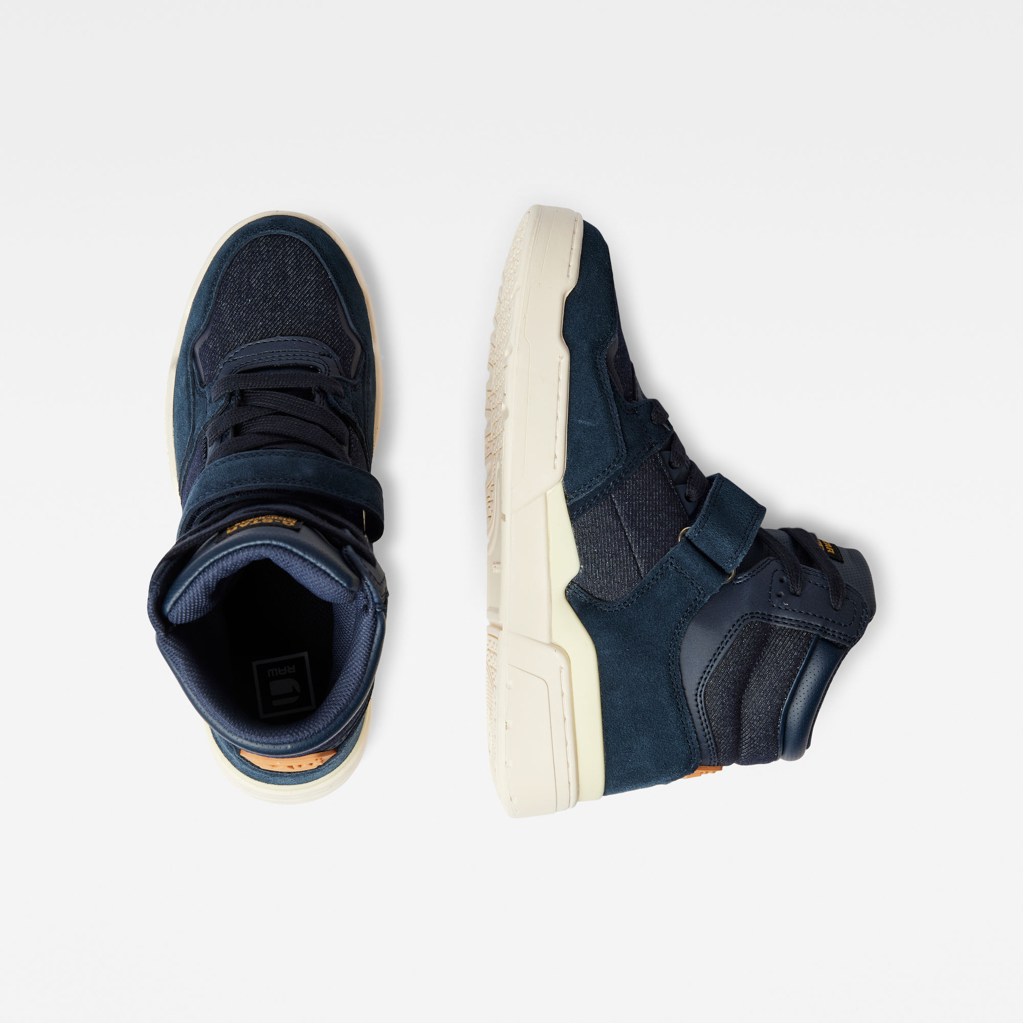 sneakers with raw denim