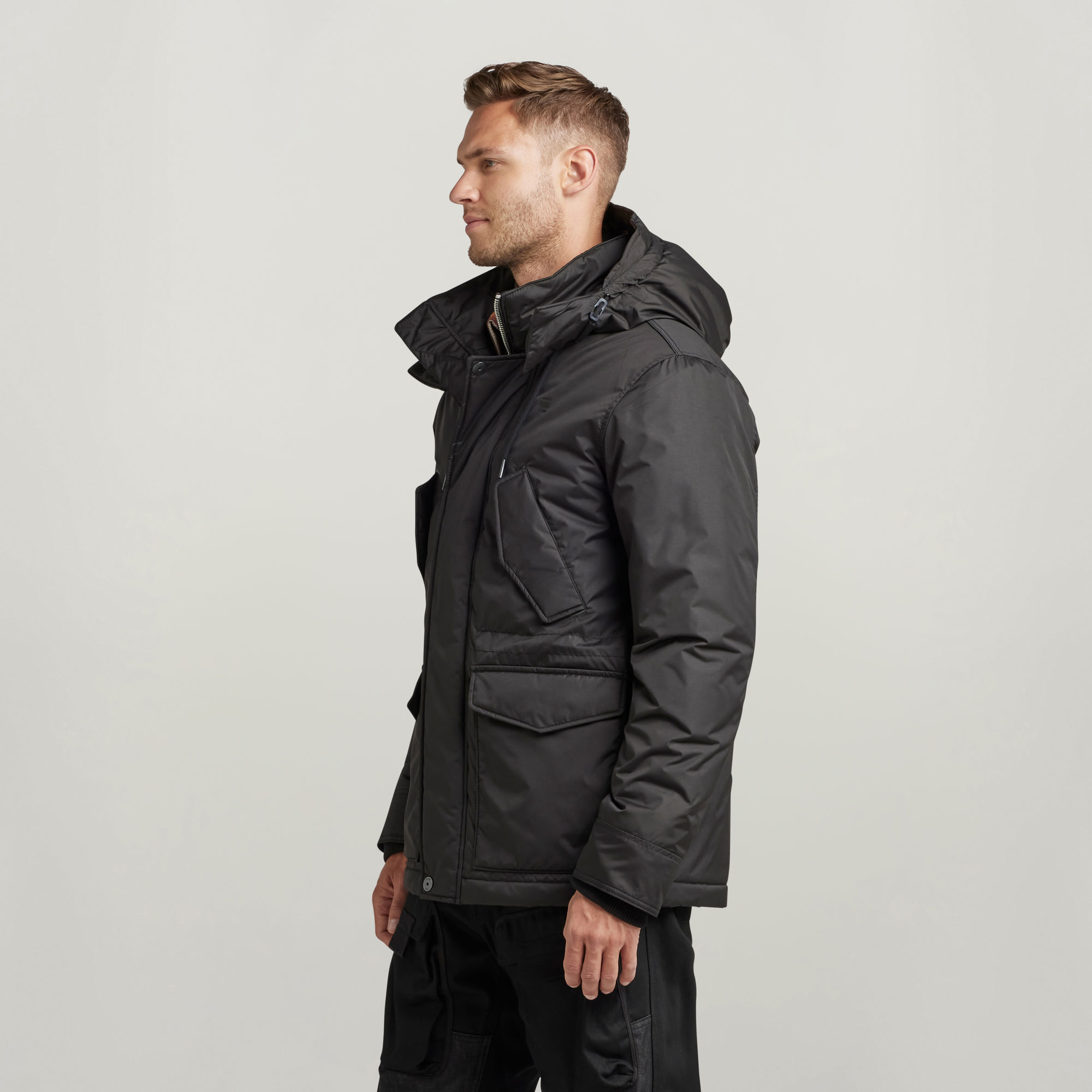 VESTE VODAN PADDED HOODED NOIR