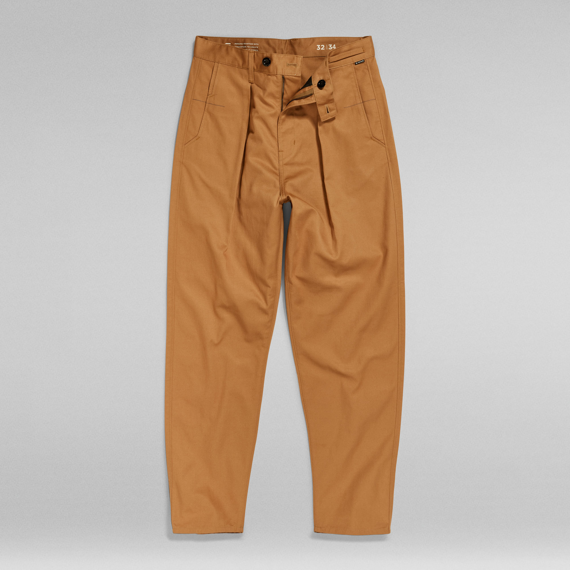 Pleated Relaxed Chino | Brown | G-Star RAW®