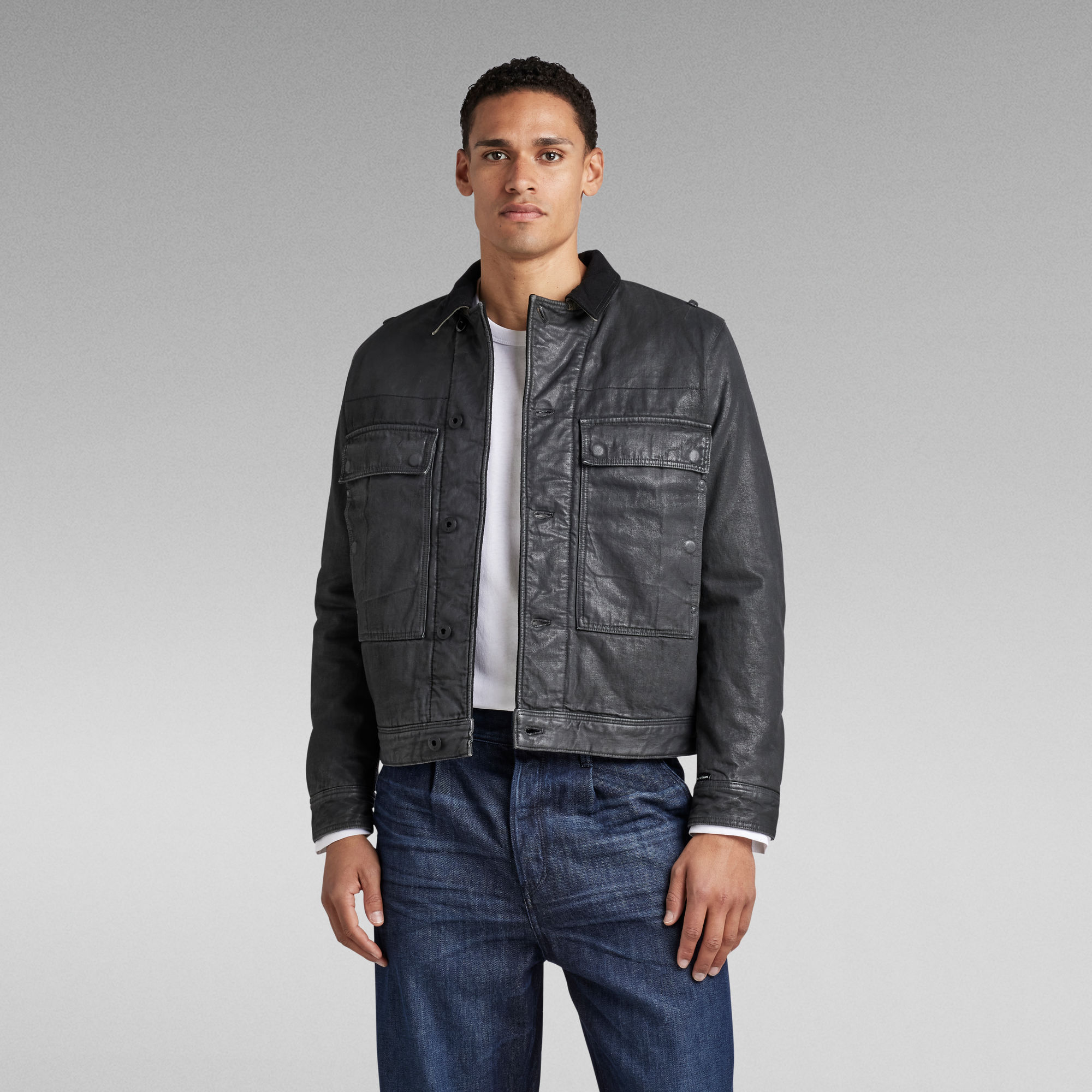 Unisex Utility Flap Pocket Lined Jacket | Black | G-Star RAW®