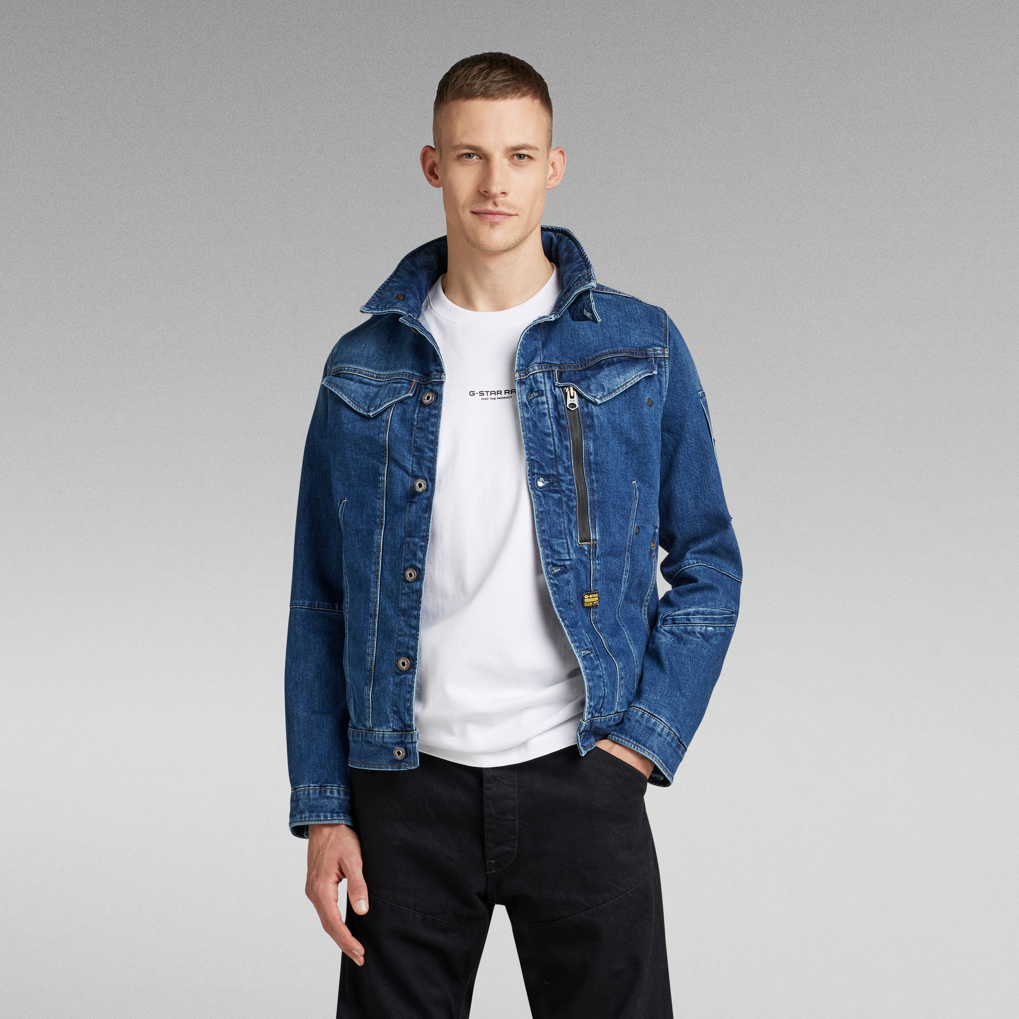 VESTE JEANS CITISHIELD SLIM BLEU CIEL