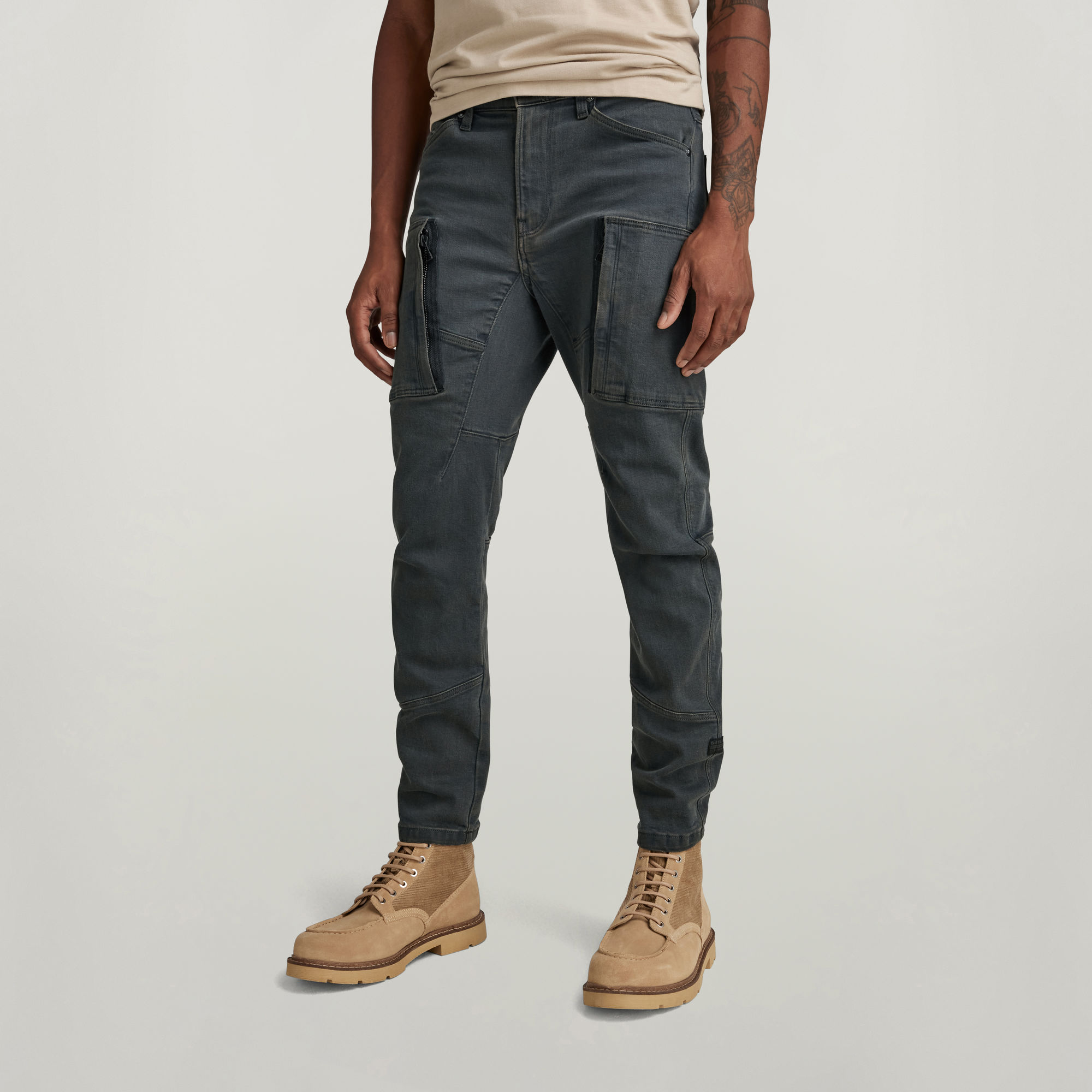 Denim Cargo 3D Skinny Jeans | Grey | G-Star RAW®