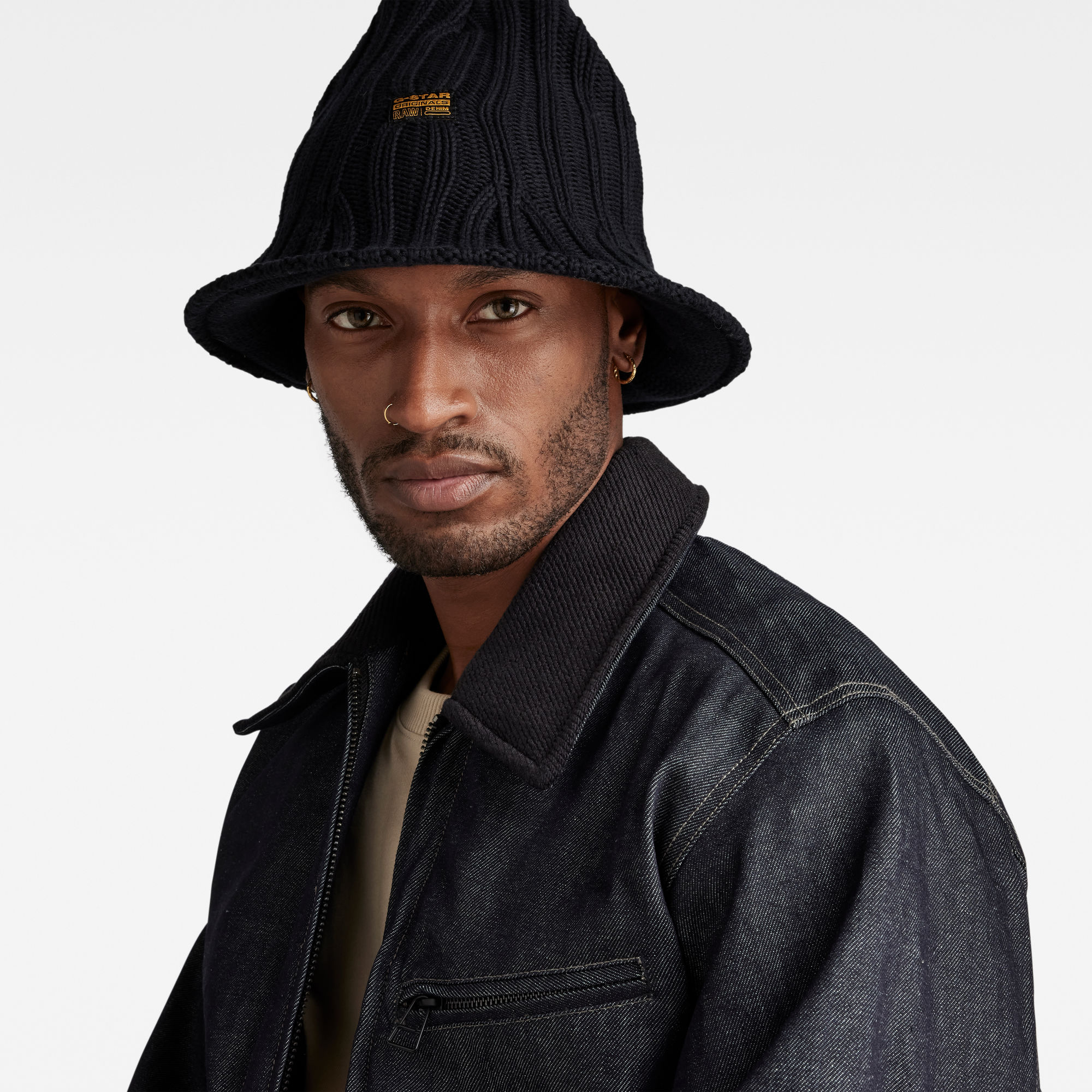 Knitted Brimmed Hat | Black | G-Star RAW®
