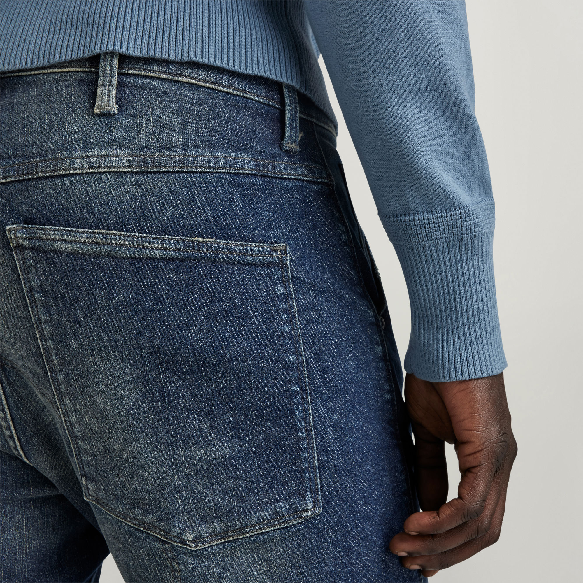 5620 3D Zip Knee Skinny Jeans Dark blue GStar RAW®