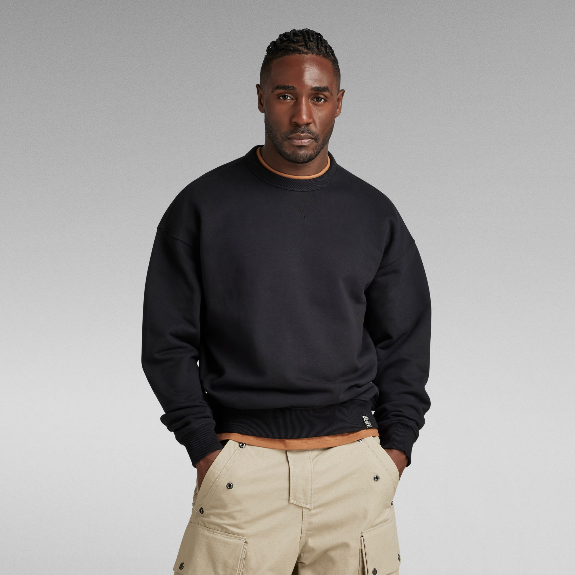 Essential Unisex Loose Sweater Black GStar RAW®