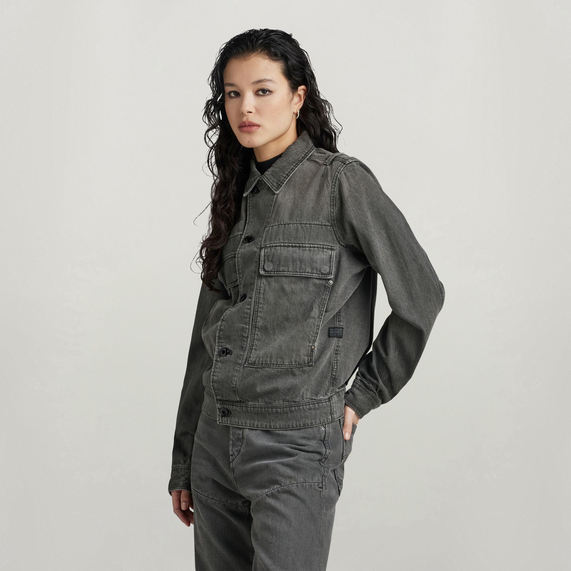 Unisex Utility Flap Pocket Jacket Grey GStar RAW®