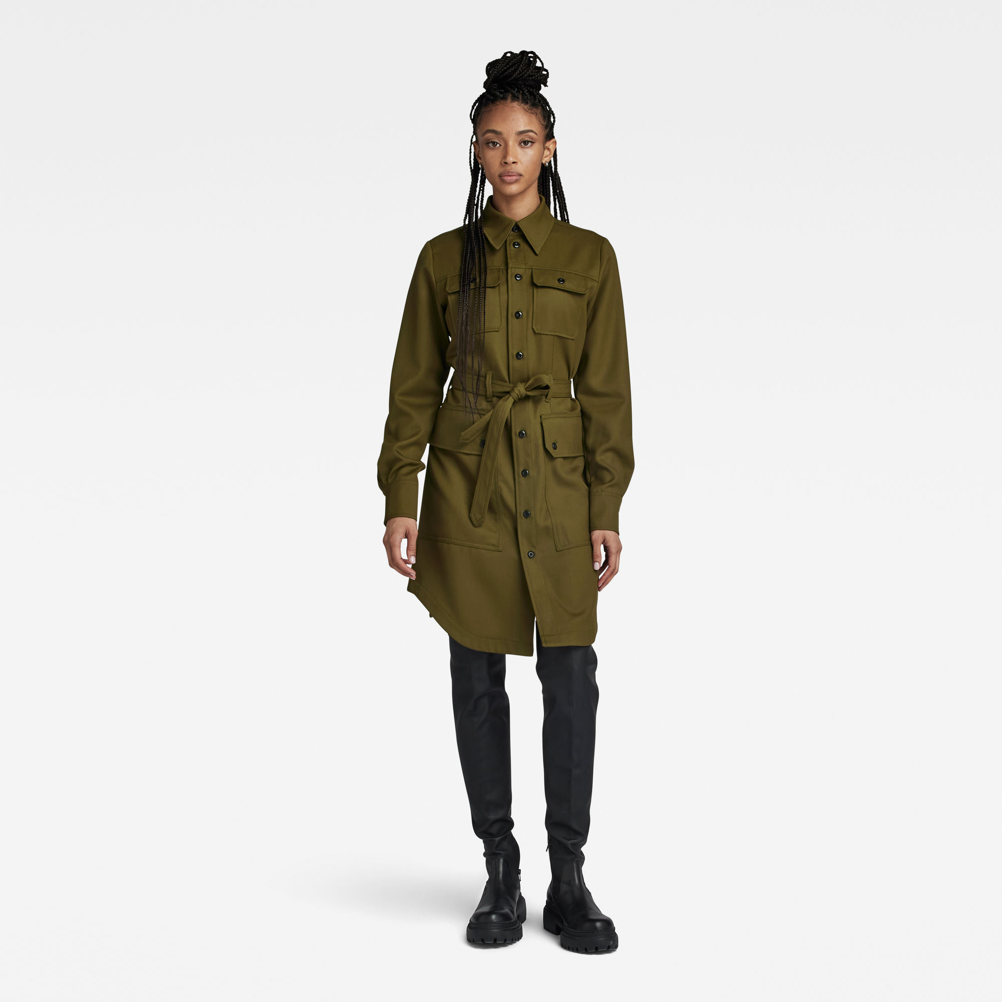 G Star RAW Military Blousejurk Groen Dames Kledingwinkel