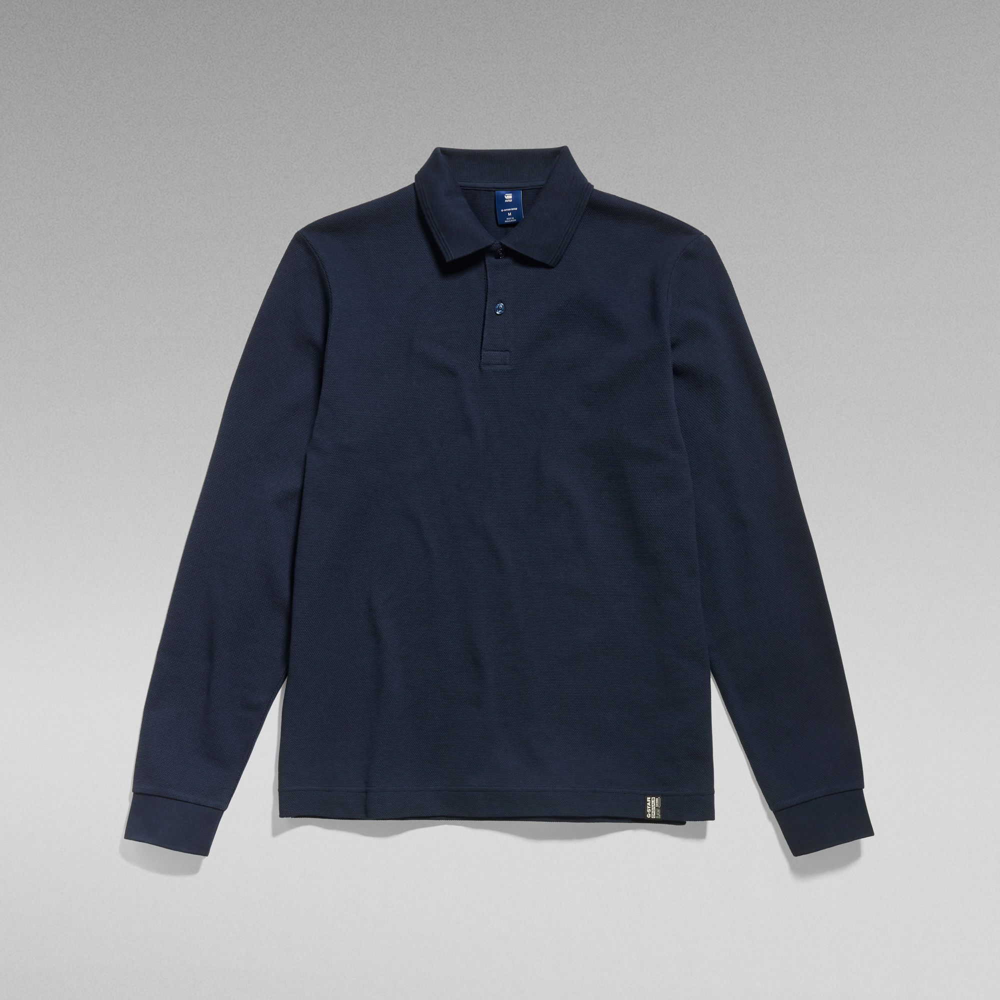 Essential Polo Long Sleeve | Dark blue | G-Star RAW®